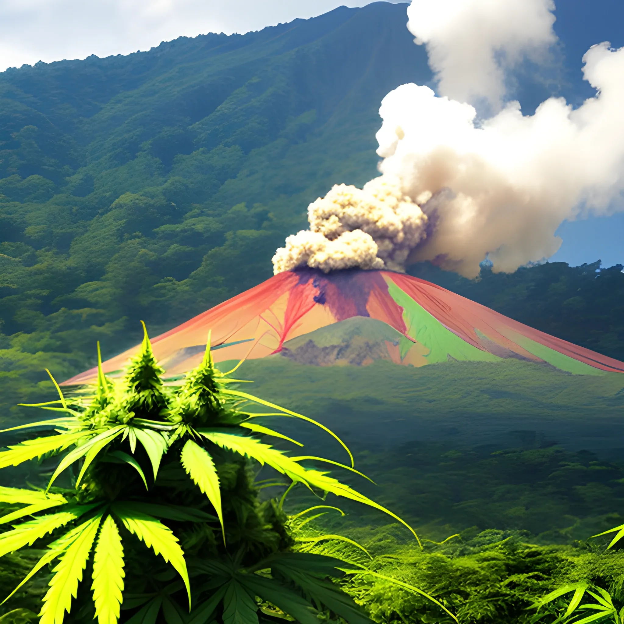 cannabis, Costa Rica, nature, Volcan
