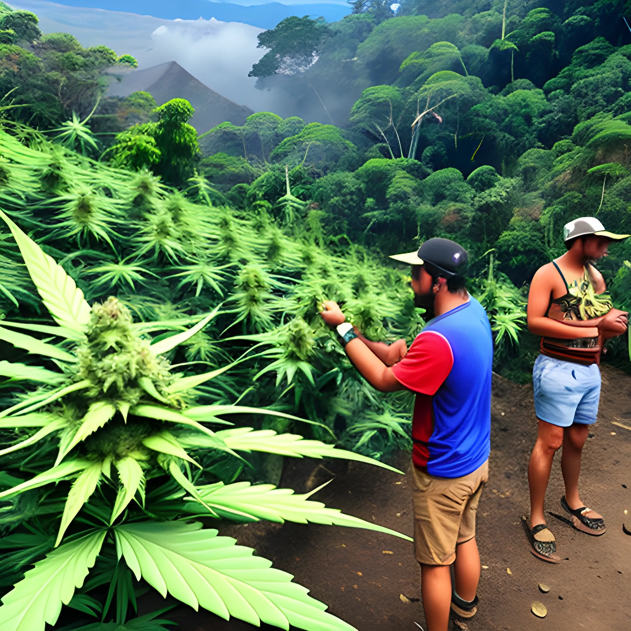 cannabis, Costa Rica, nature, Volcan, people

