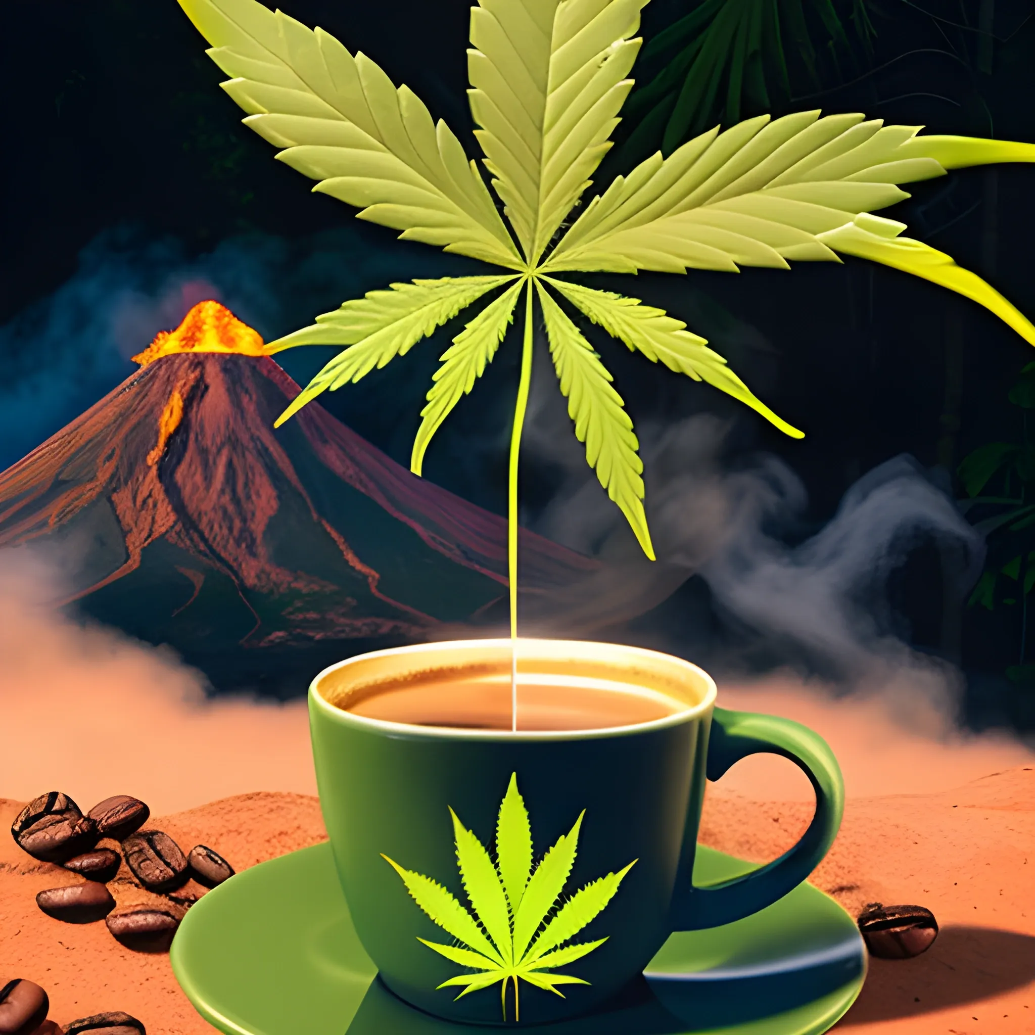 cannabis, Costa Rica, nature, Volcan, animals, coffee


