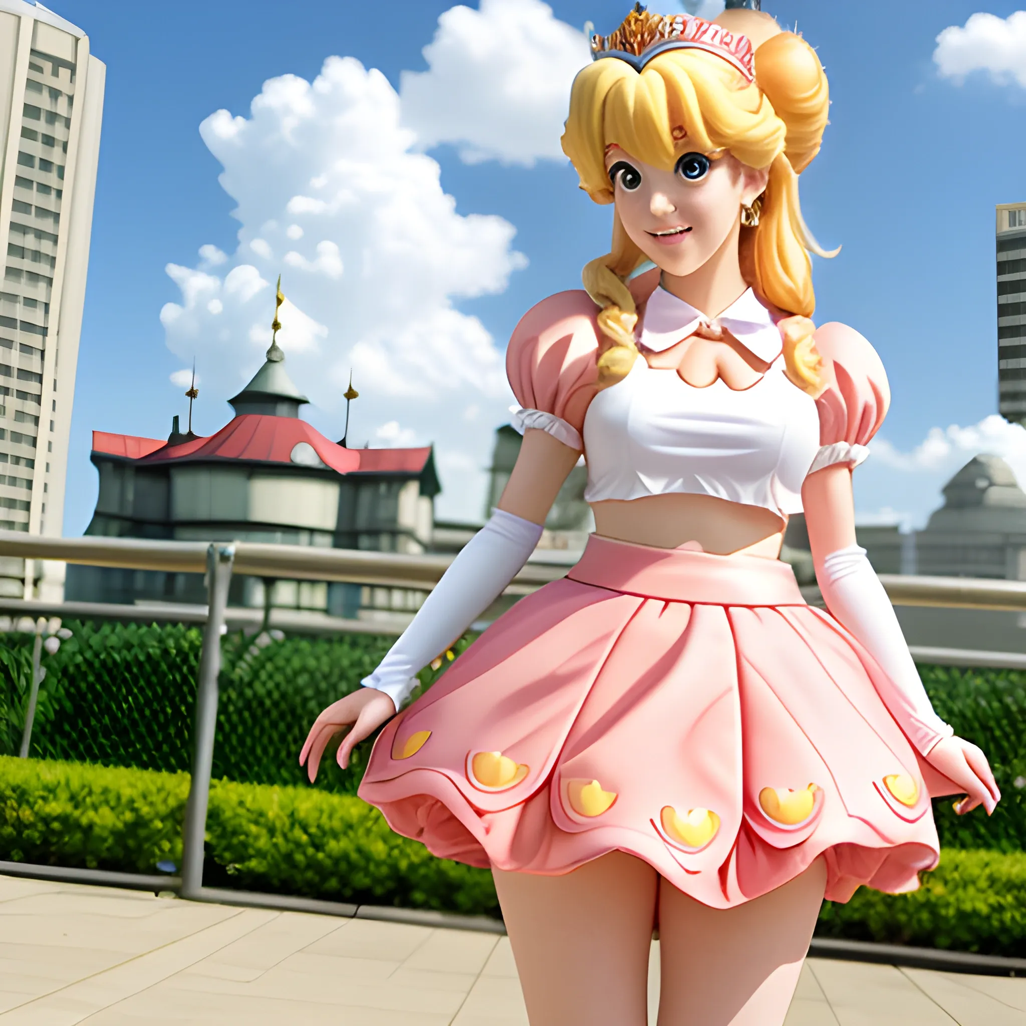 Princess Peach, Anime, mini skirt