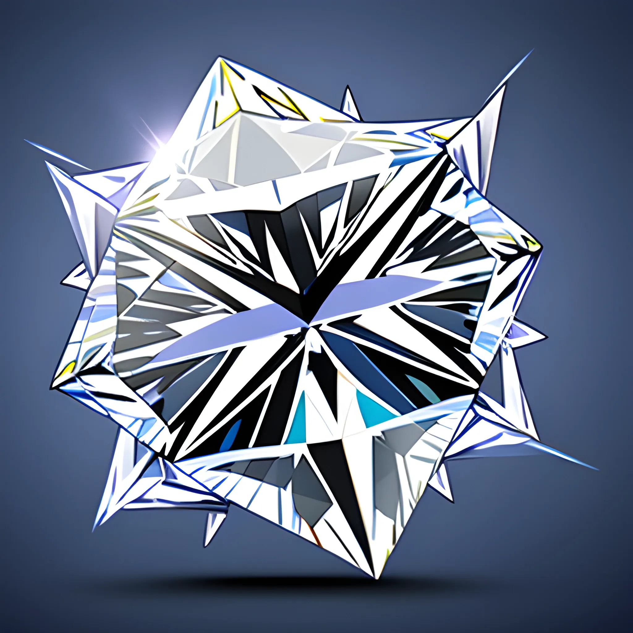 big diamond shattered into small diamonds, Cartoon