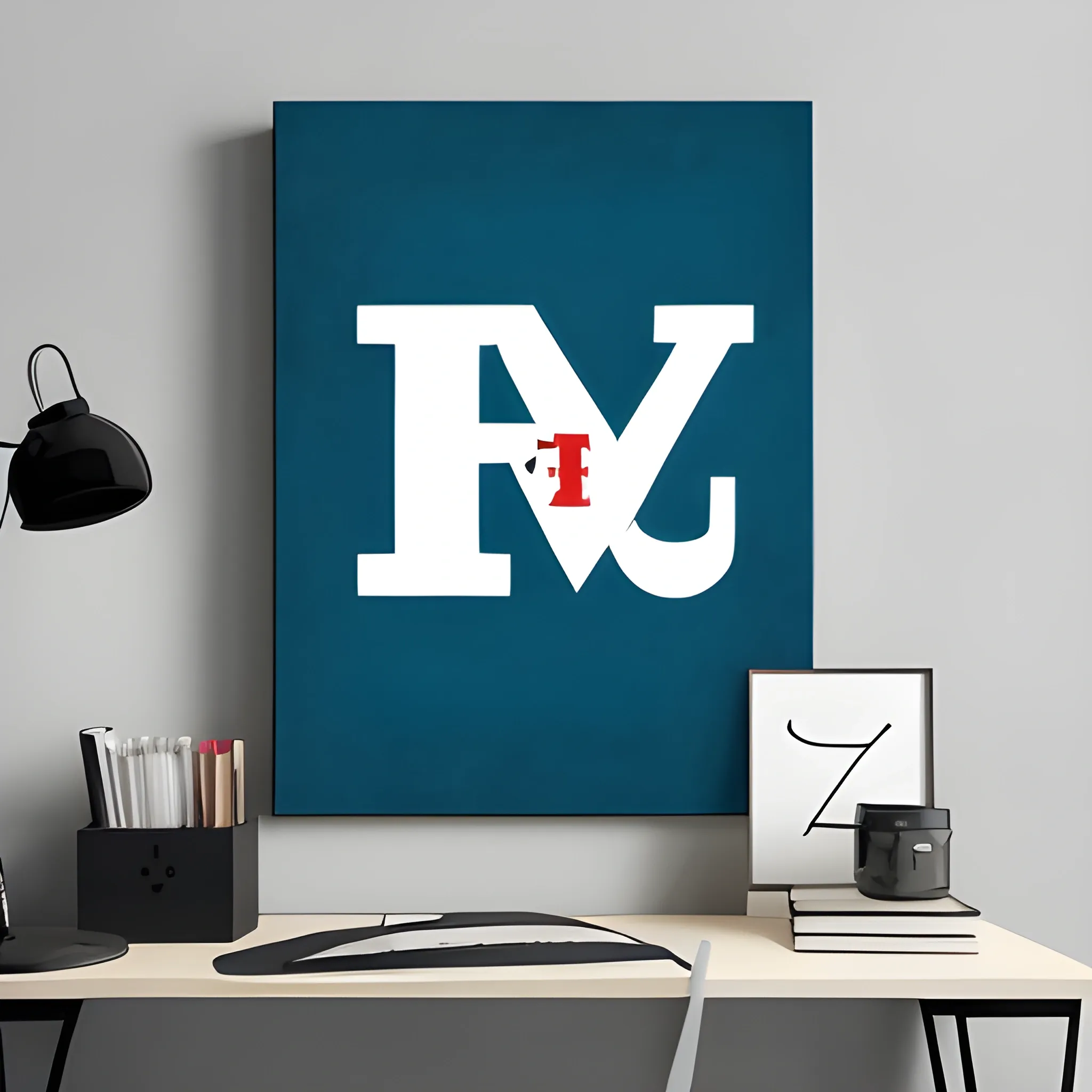 create a work-related abstract canvas that reads the letters TFM, CXlover and UCM, Cartoon