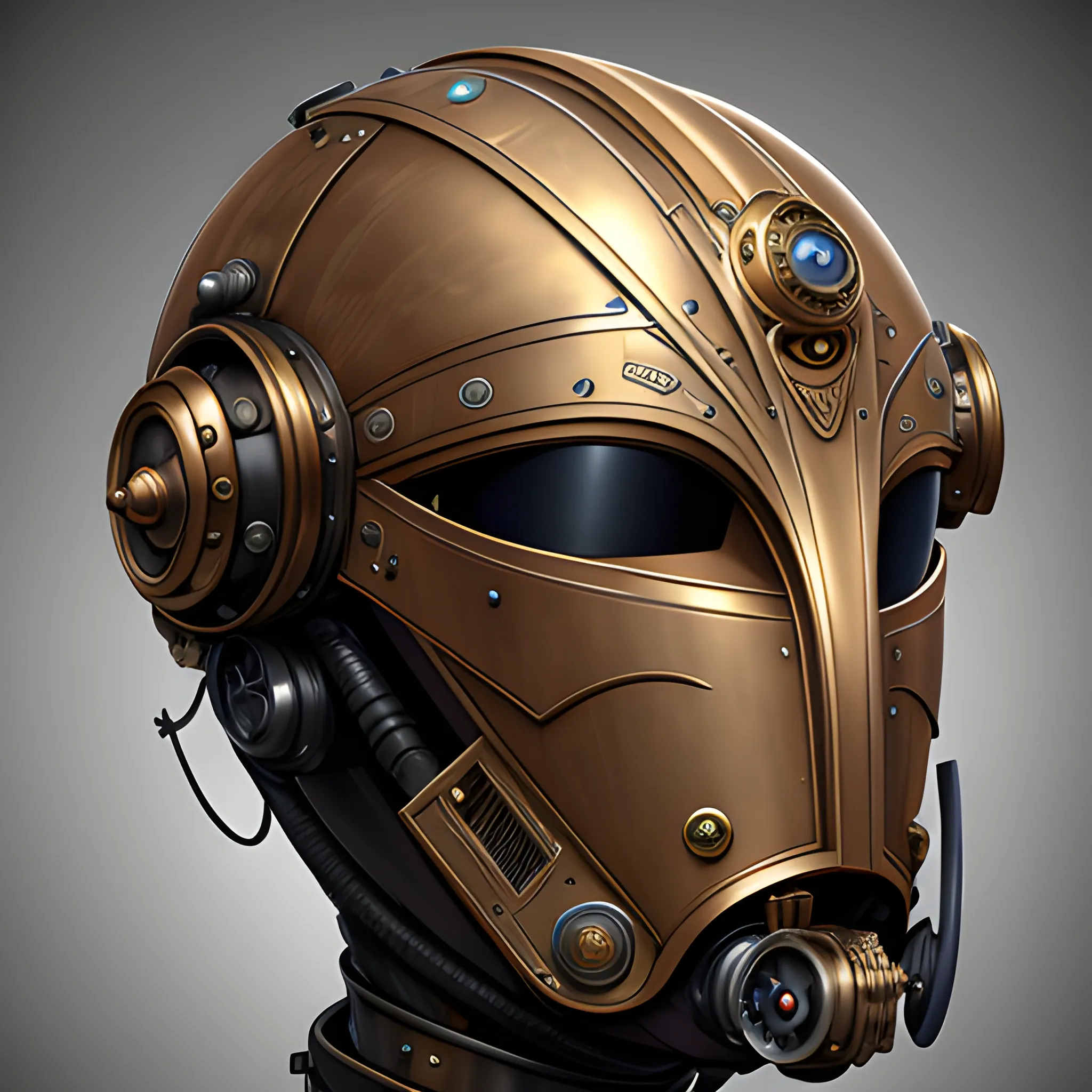 steampunk helmet fantasy art mask robot ninja stylized digital illustration sharp focus, elegant intricate digital painting artstation concept art global illumination ray tracing advanced technology chaykin howard and campionpascale and cooke darwyn and davis jack