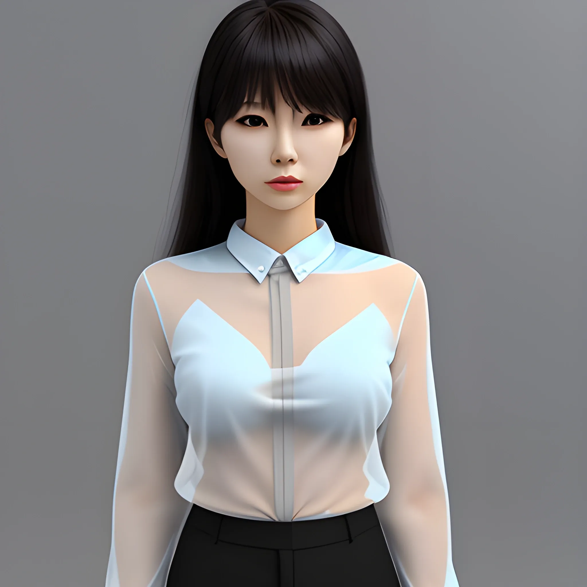 , 3D,japanese women,see through shirt