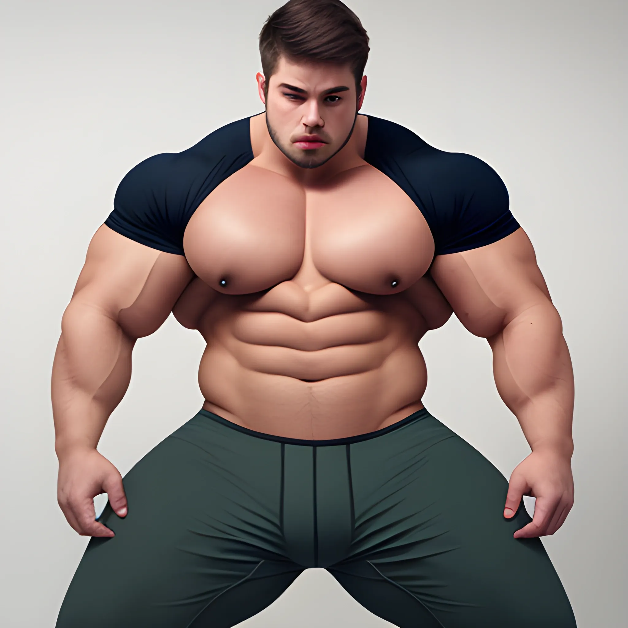 Big Pectoralis, Bulged Pants