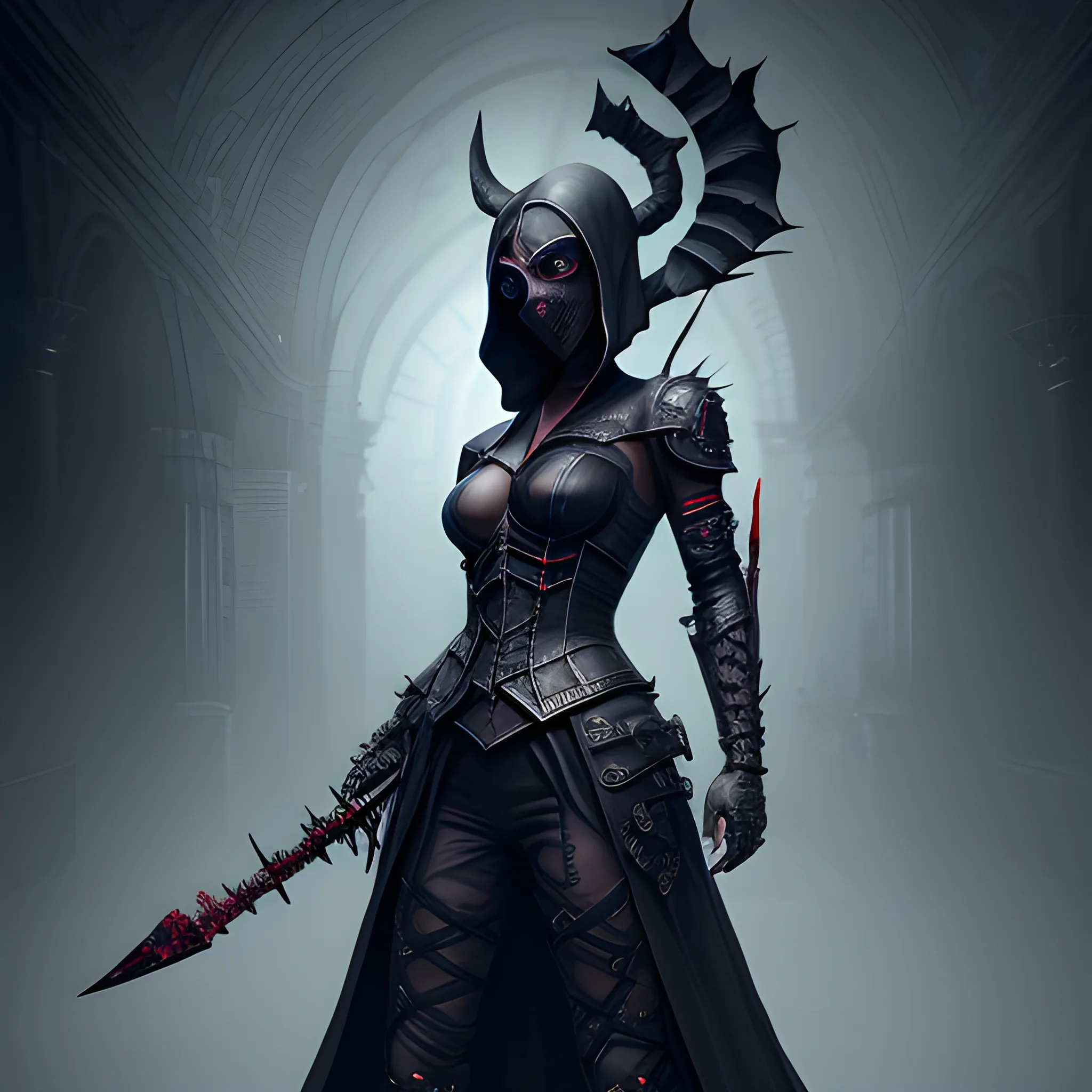 shadow assassin with mask, dagger in hand, murder in background, blood, full body view, latex, a lot of blood, darkness, shadow, black cloud, black fog, 8k, high resolution, high quality, photorealistic, hyperrealistic, detailed, detailed matte painting, deep color, fantastical, intricate detail, splash screen, complementary colors, fantasy concept art, 8k resolution trending on Artstation Unreal Engine