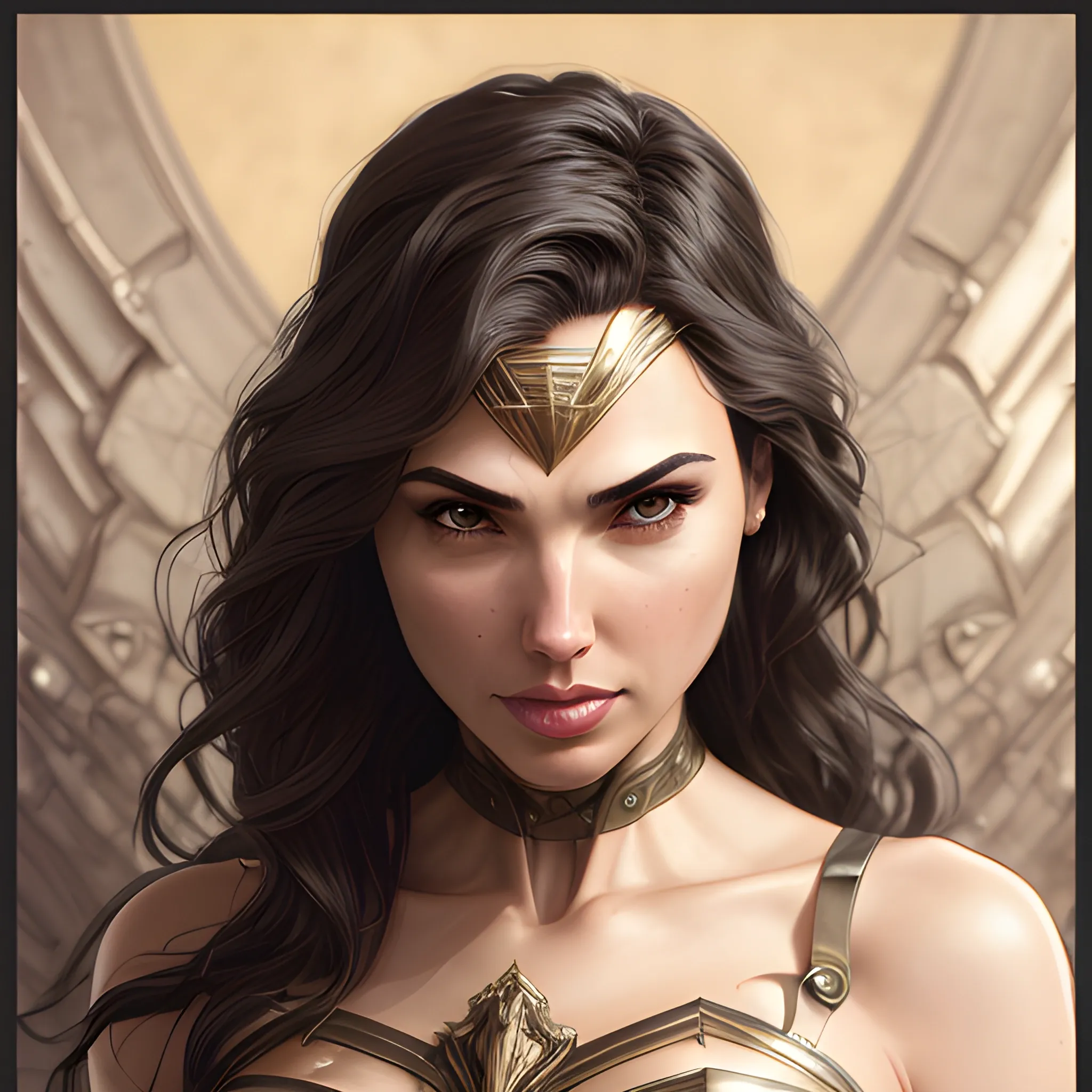 , 3D，side close up portrait of Gal Gadot angel fantasy a sexy Corset  lace Tops , perfect face, gorgeous, 3d, trending on artstation, intricate, elegant, highly detailed, digital painting, artstation, concept art, smooth, sharp focus, illustration, art by artgerm and greg rutkowski and alphonse mucha, 8k, 150mm portrait, photography,