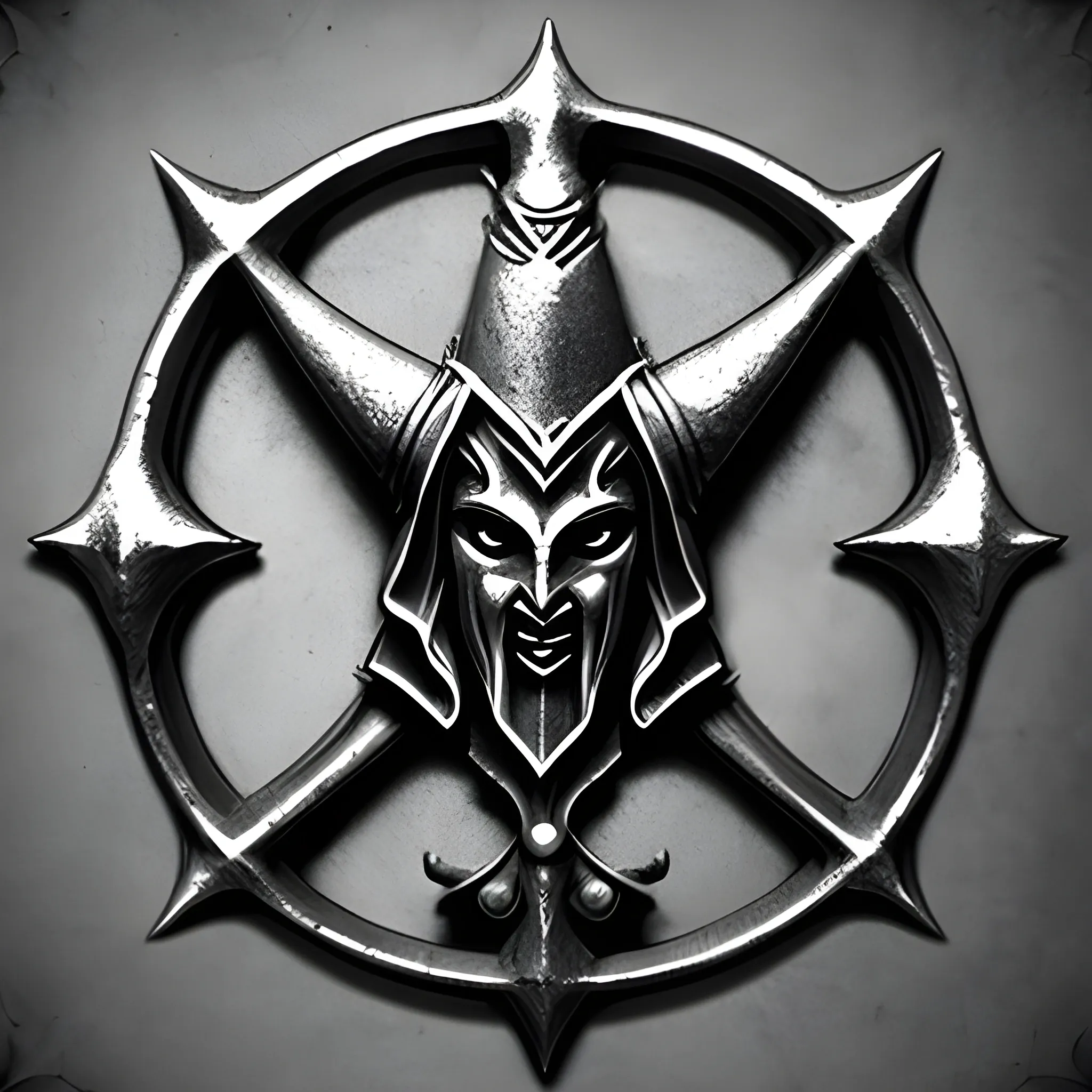 medieval, fantasy, rpg, holy symbol for evil god of shadows
