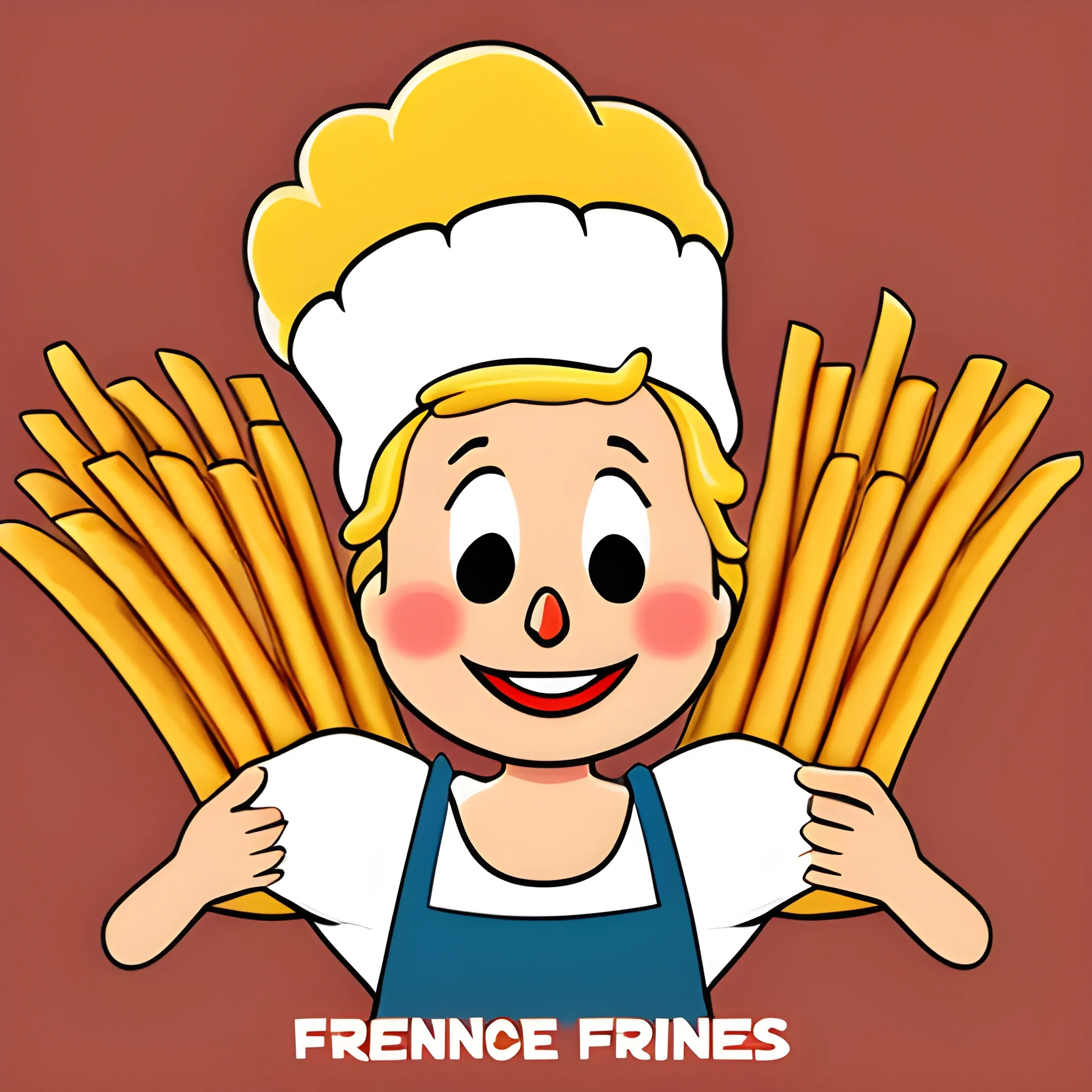 Personification of French fries, Cartoon