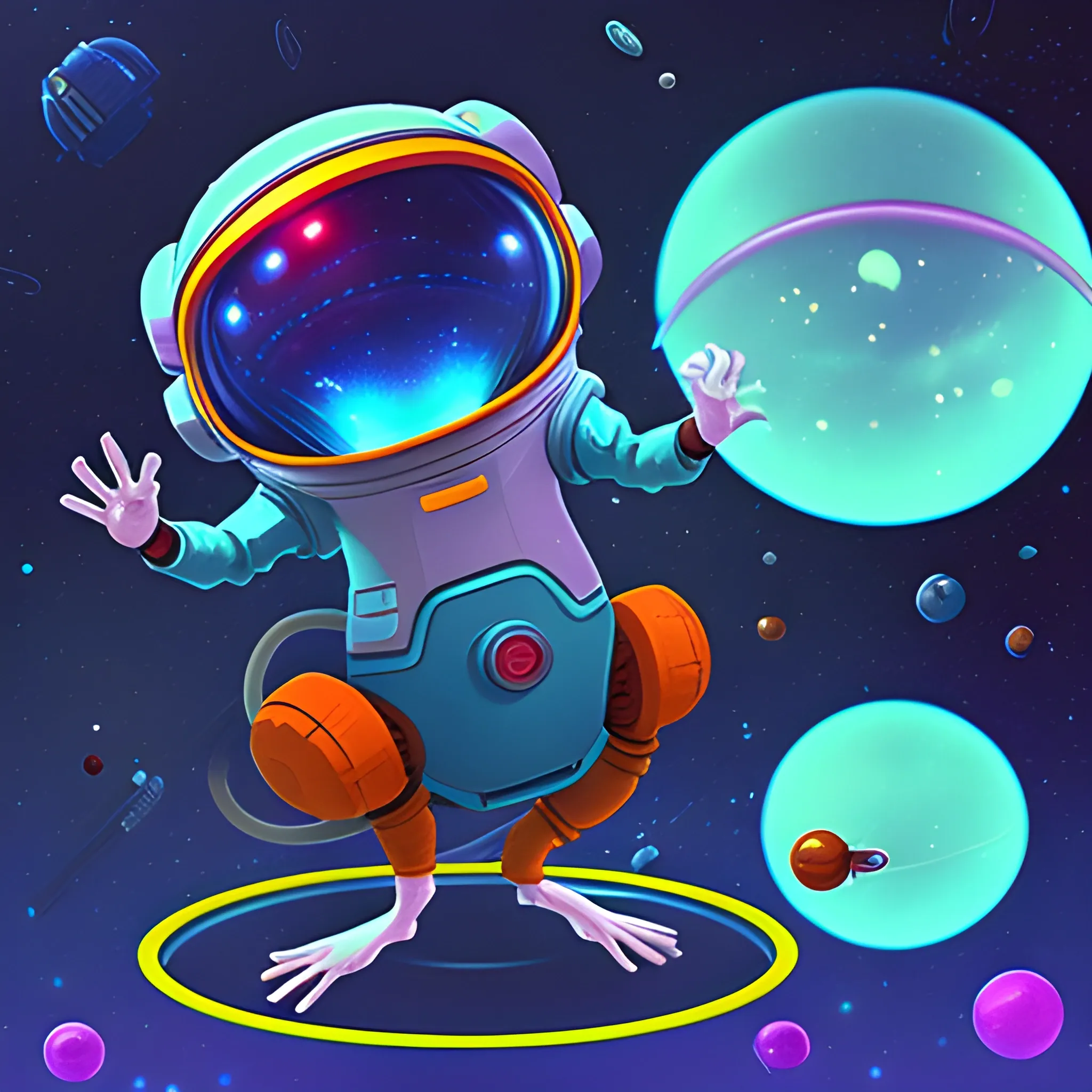 Mouse science fiction game, gamefi. outer space, Trippy