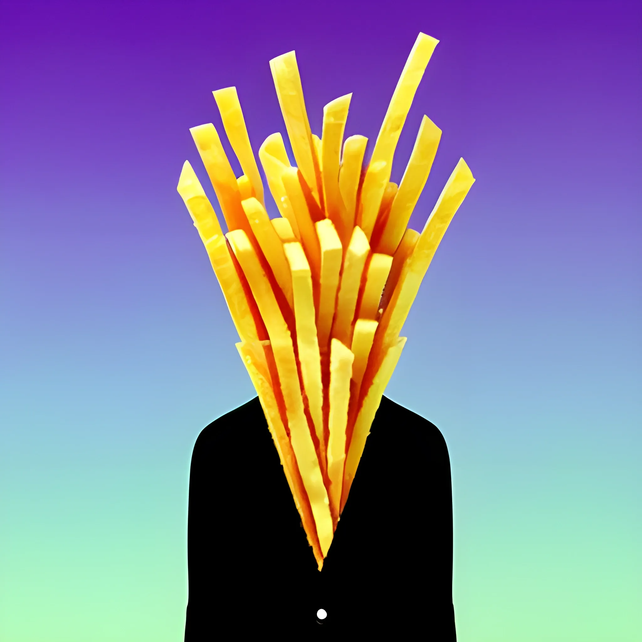 Cartonization and personification of French fries, , Trippy