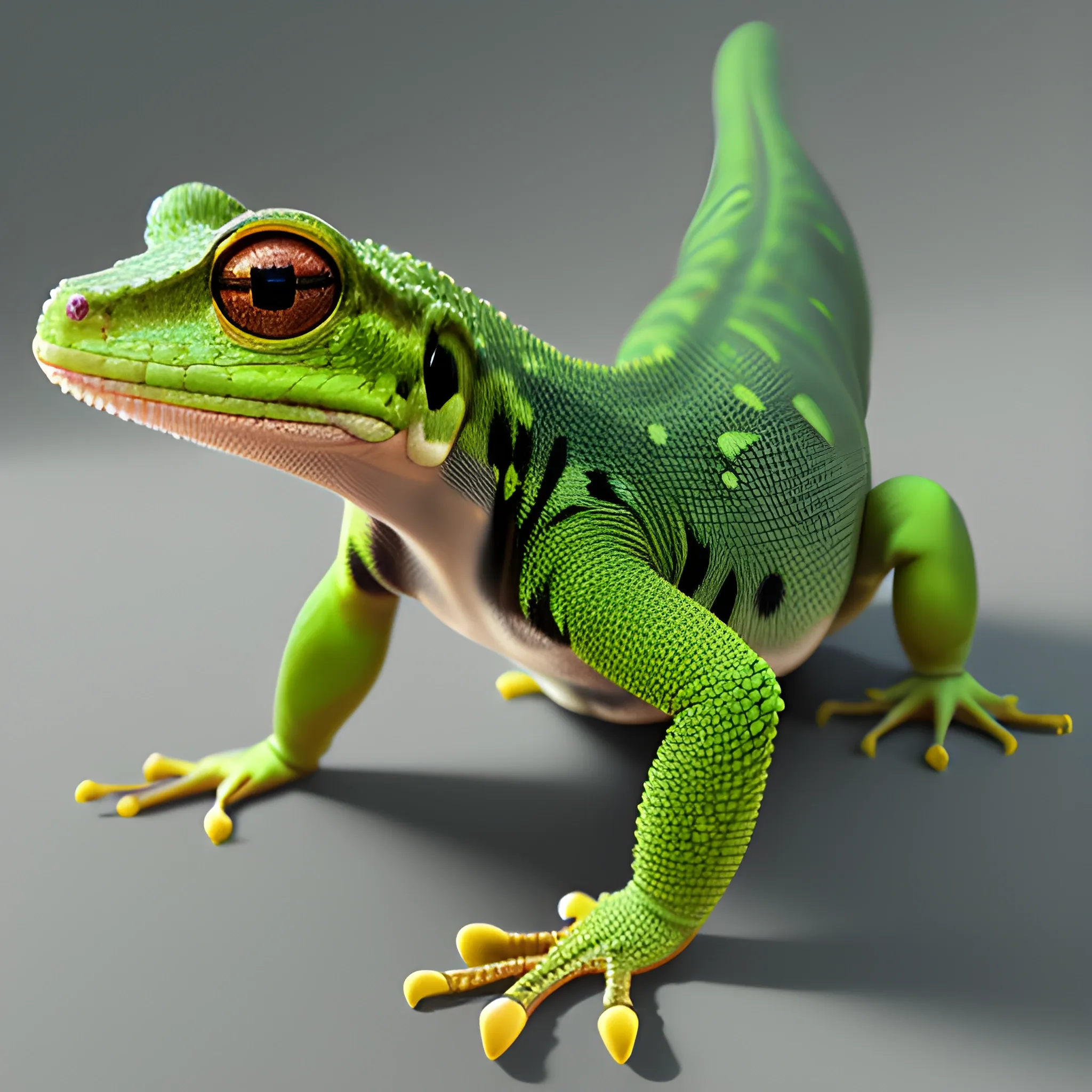 Photorealistic gecko, 3D