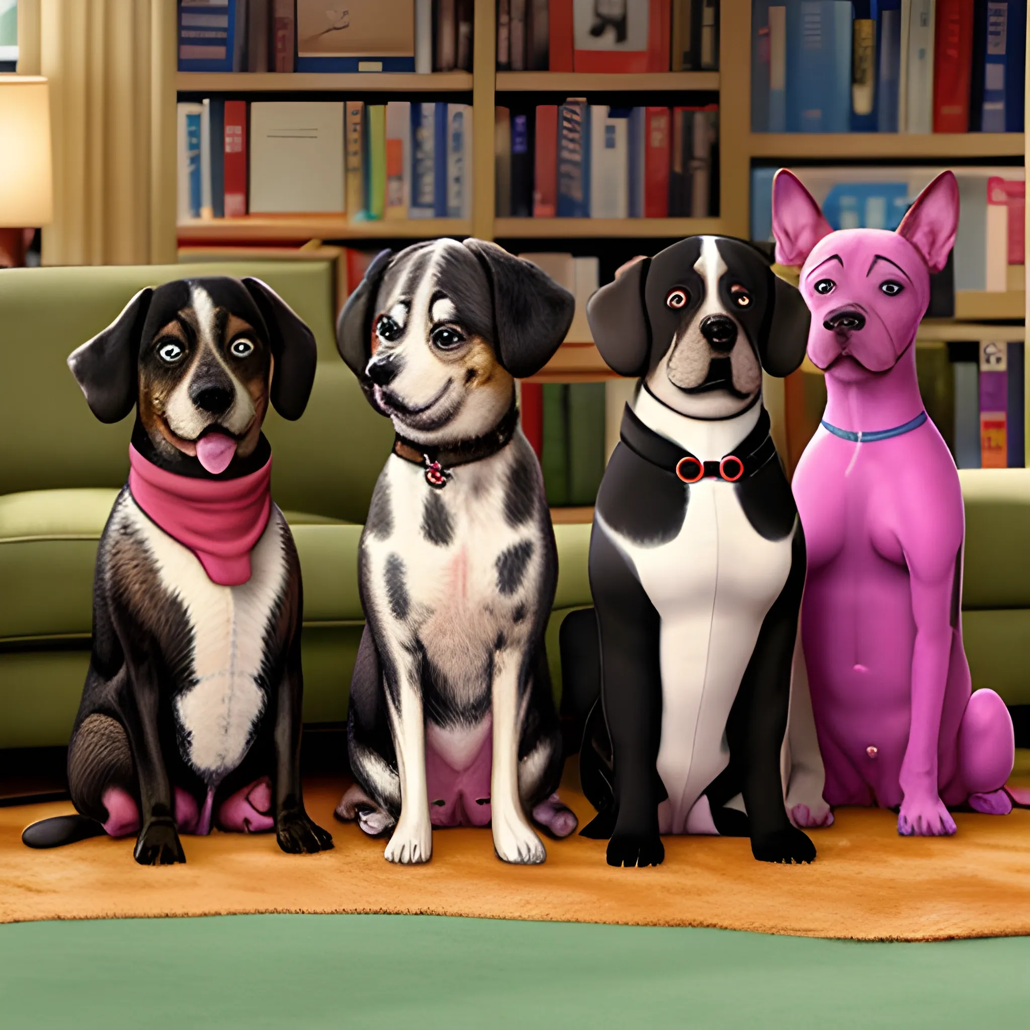 the casting of the big bang theory if they were dogs


