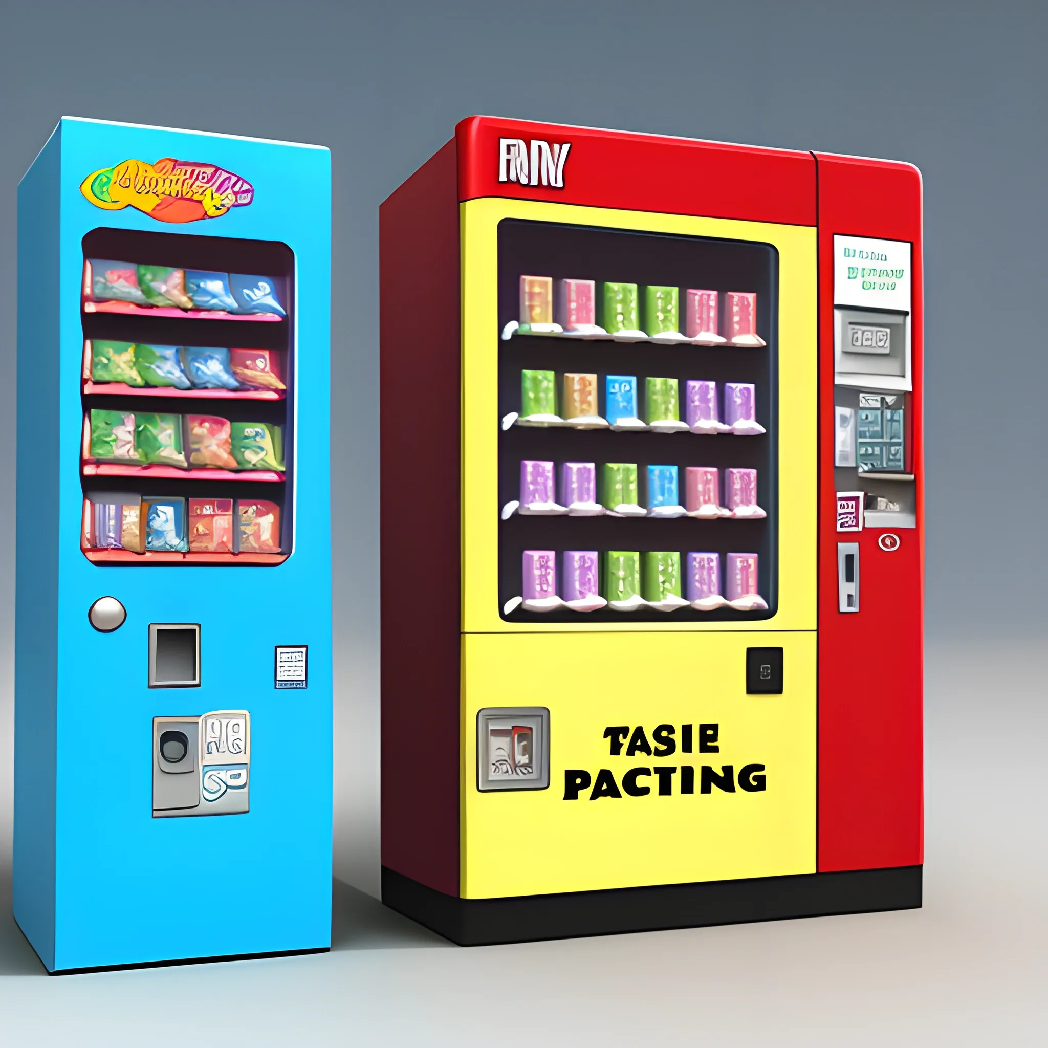 vending machine, Cartoon, 3D