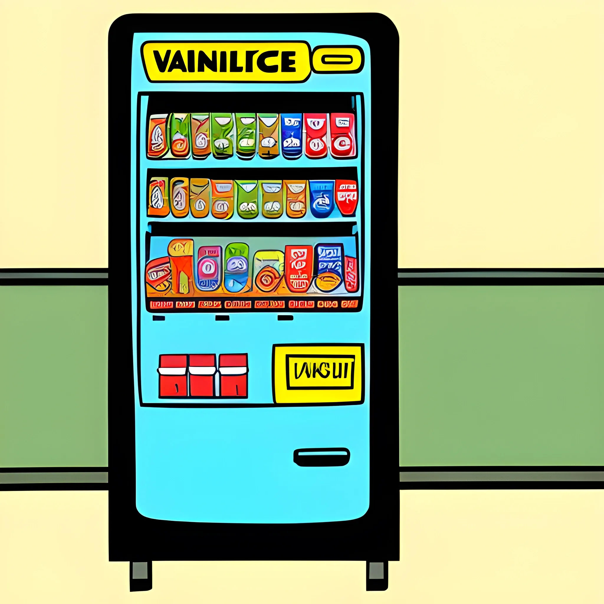 Single Vending Machine Cartoon Arthubai 4490