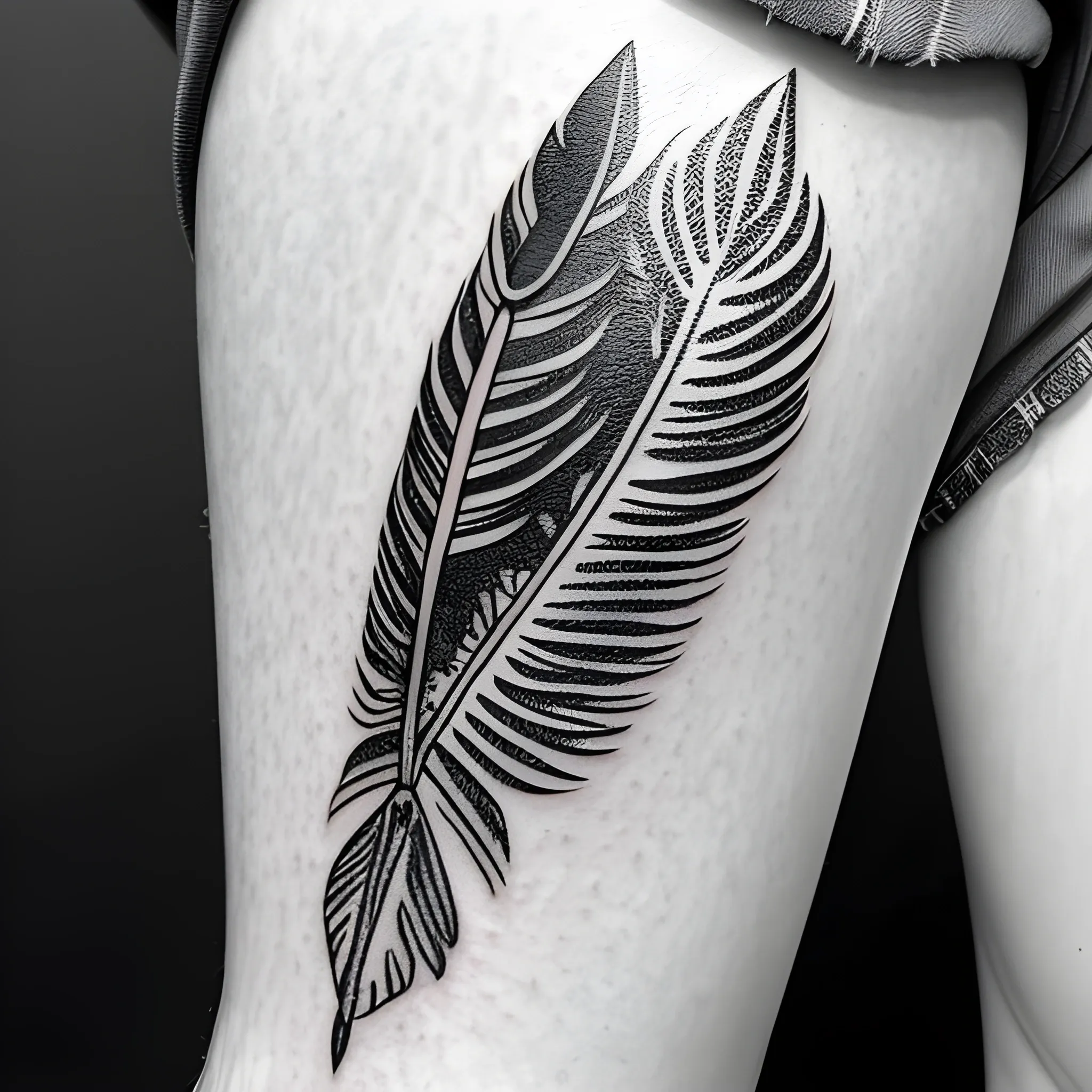 Feather S&W | Temporary Tattoos - minink