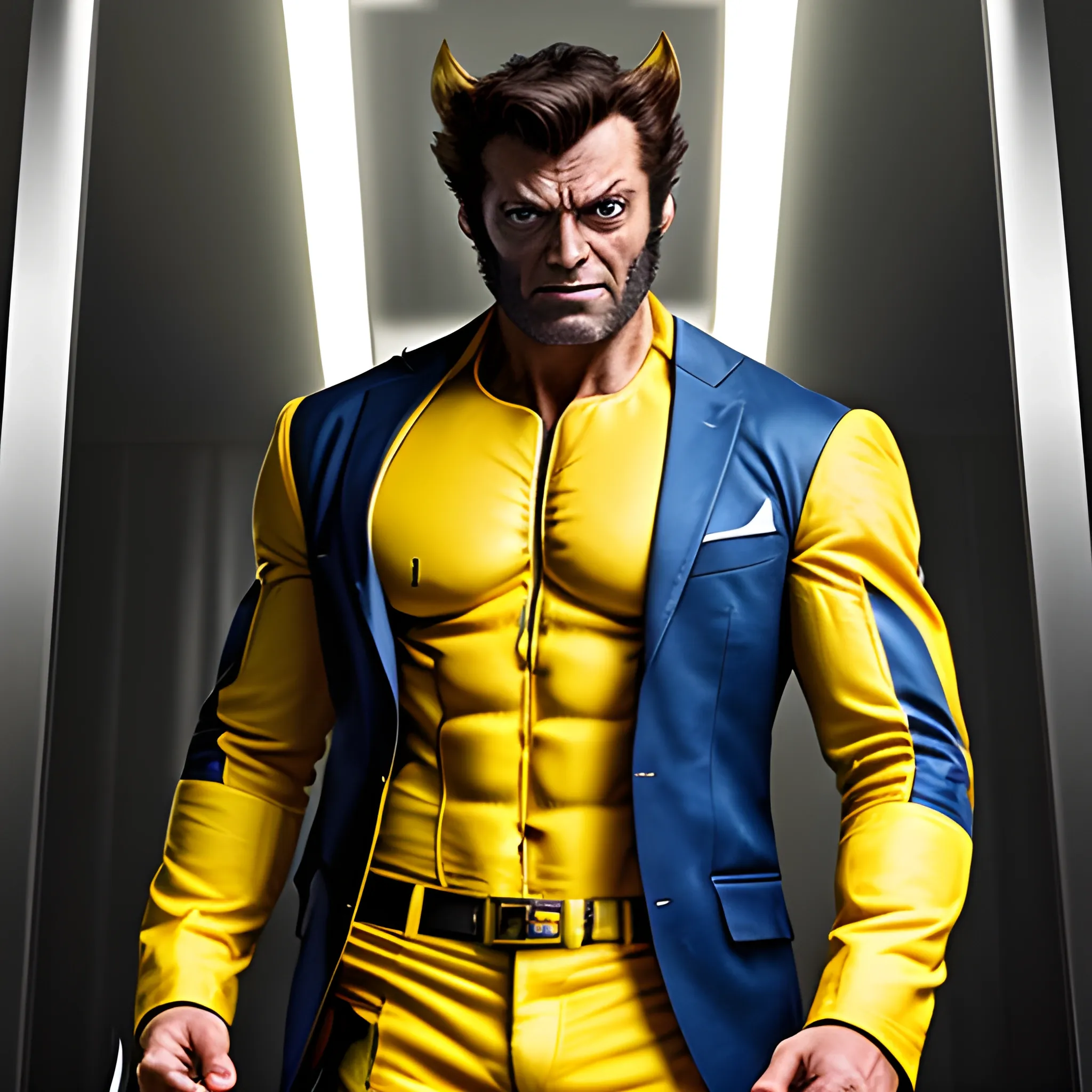 wolverine with his yellow suit