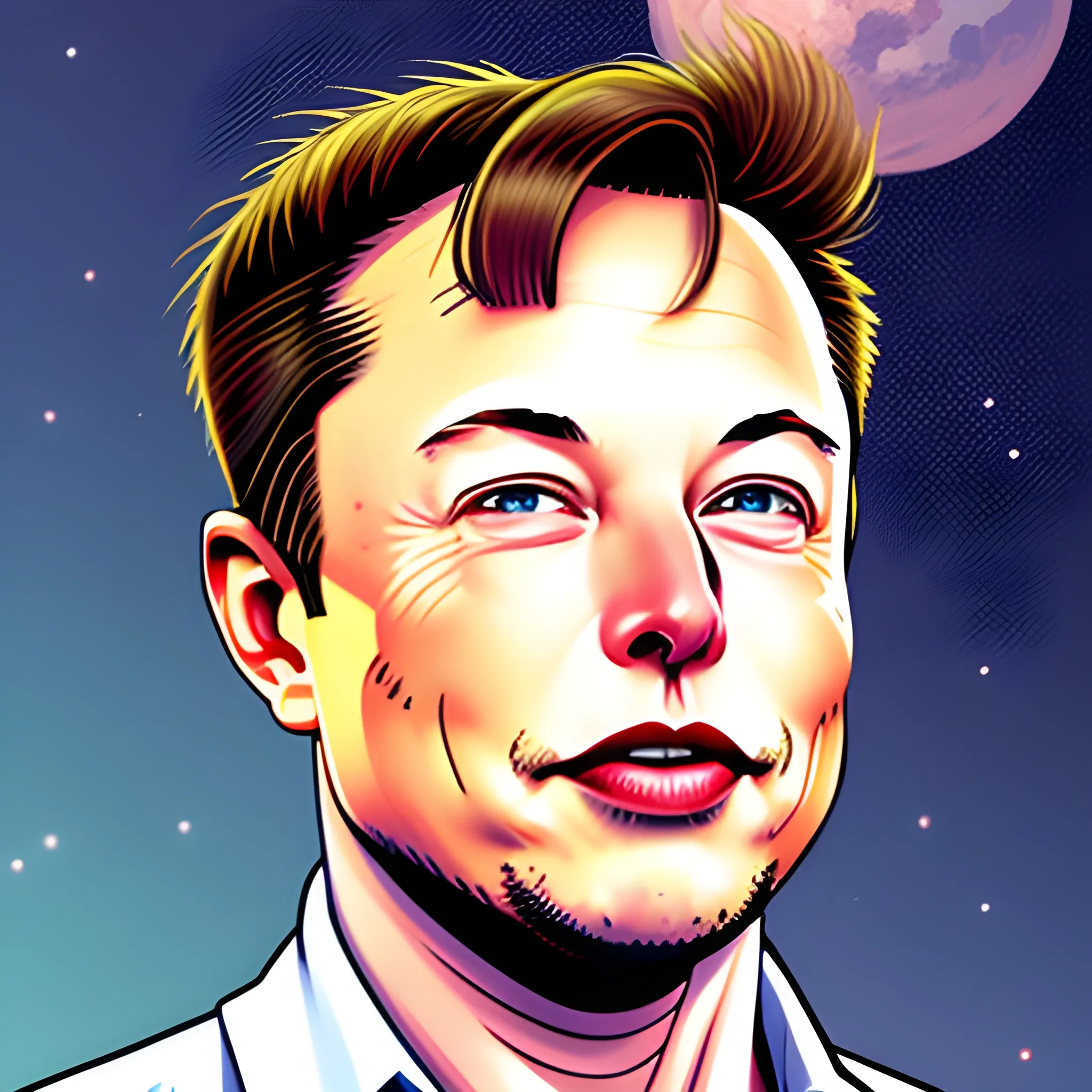 elon musk cartoon