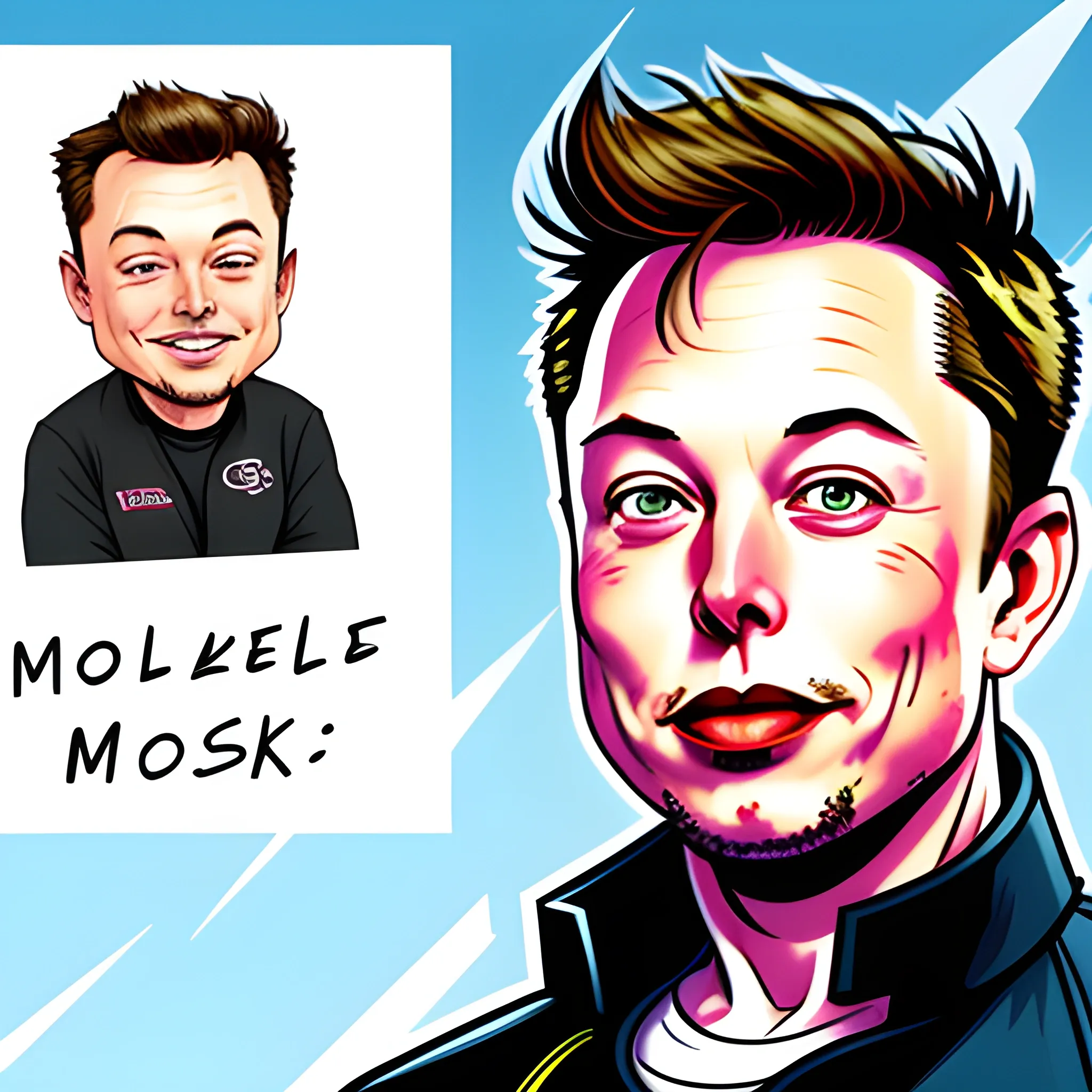 elon musk cartoon