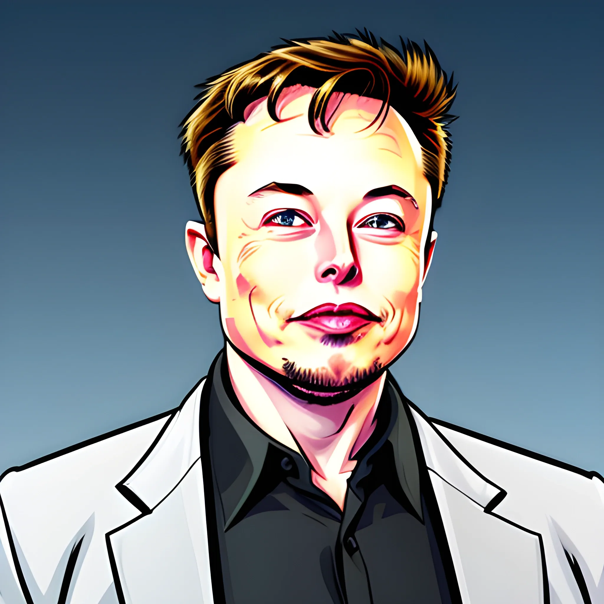 elon musk cartoon