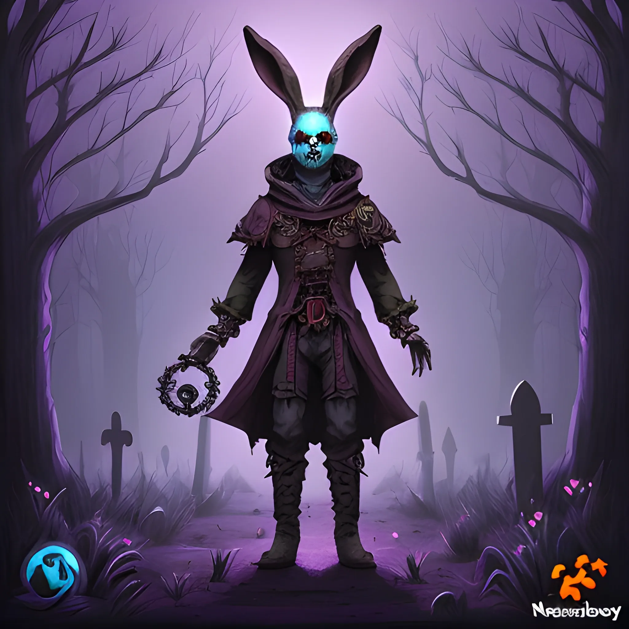 Necromancer with bunny 
