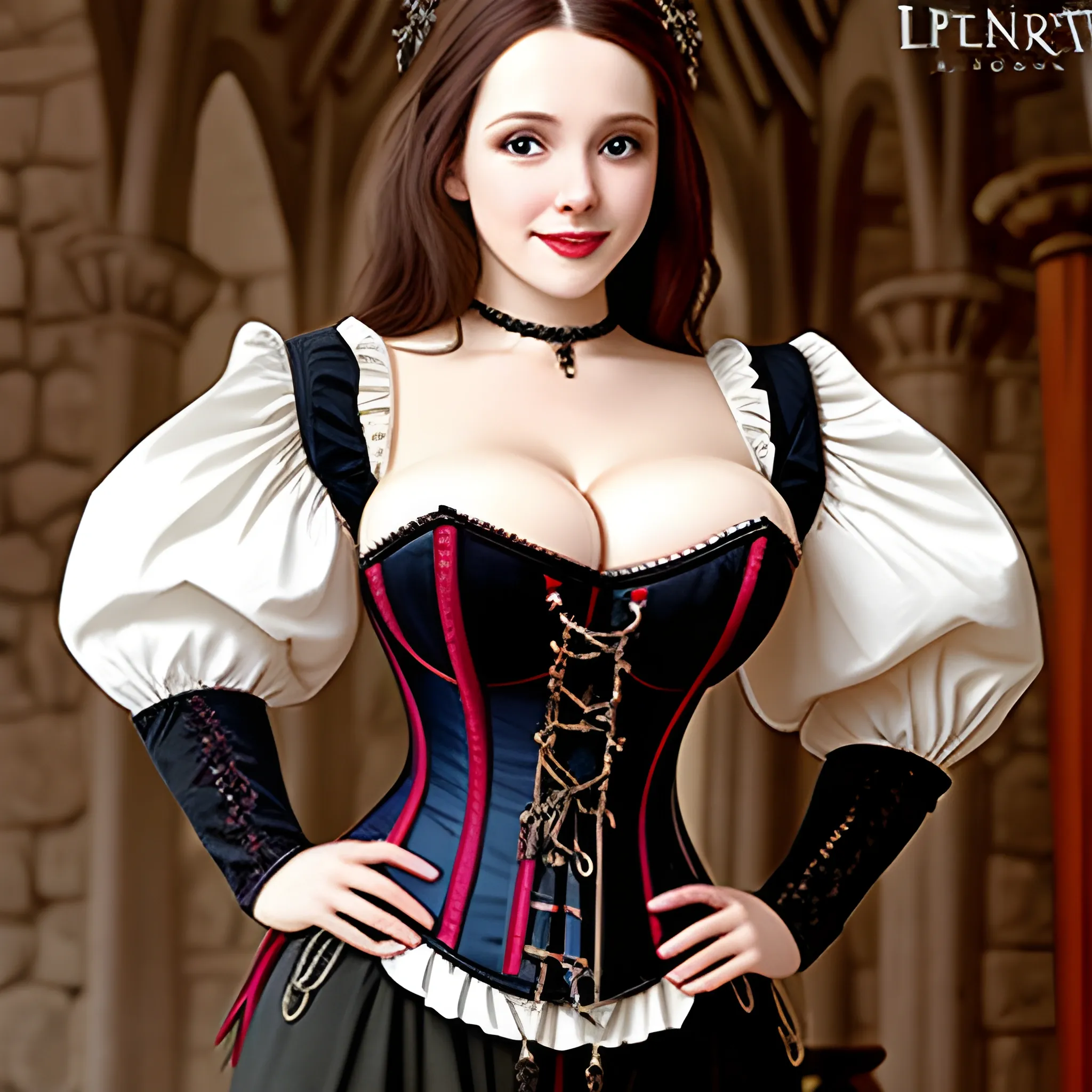 Medieval Corset Busty Women Arthub ai