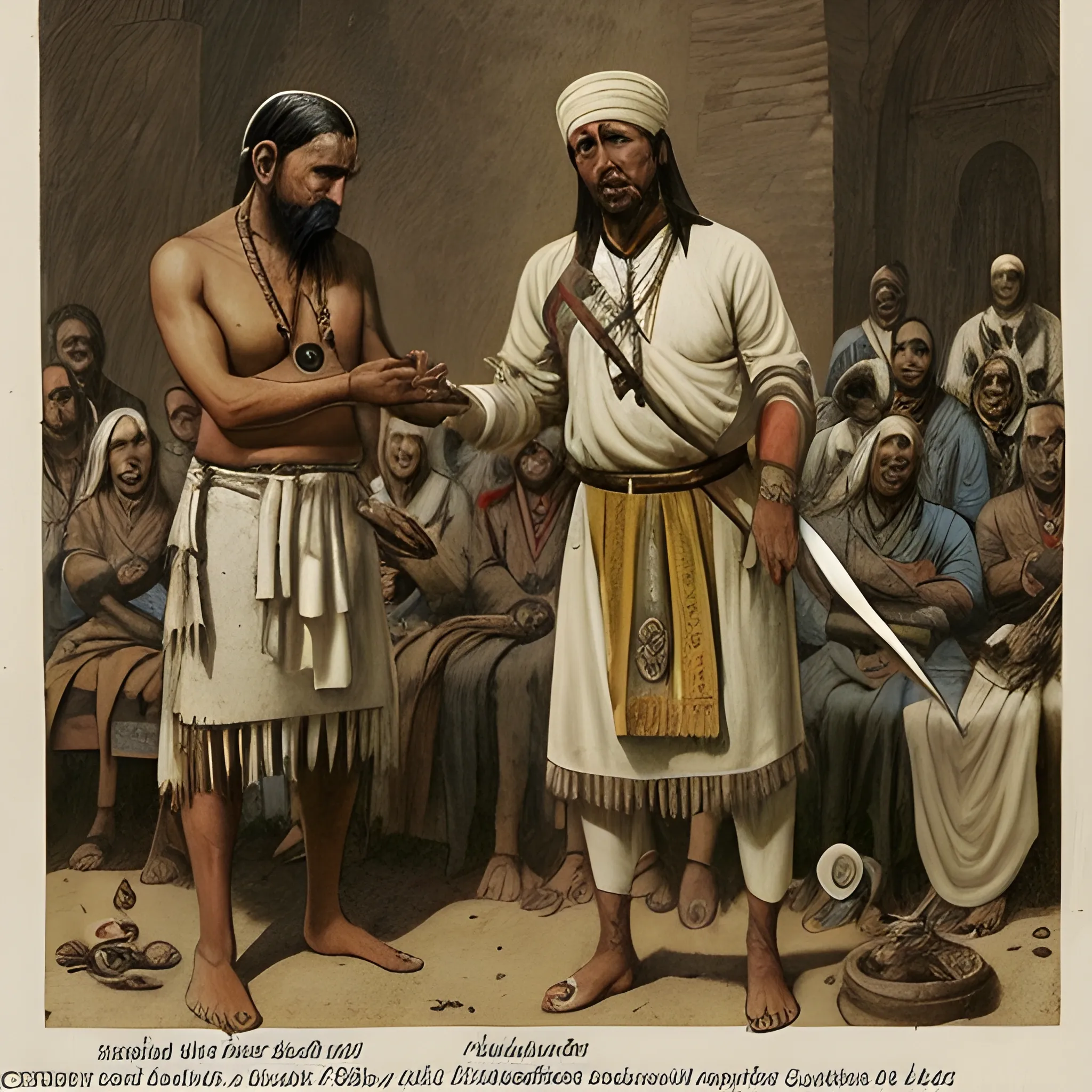 Pedro Zabaleta sold religious indulgences to the Indians but he also distributed other materials such as clothing, knives and machetes to “serve” the church, forcing the Indians to revere him and entertain him by collecting salaries and rights.