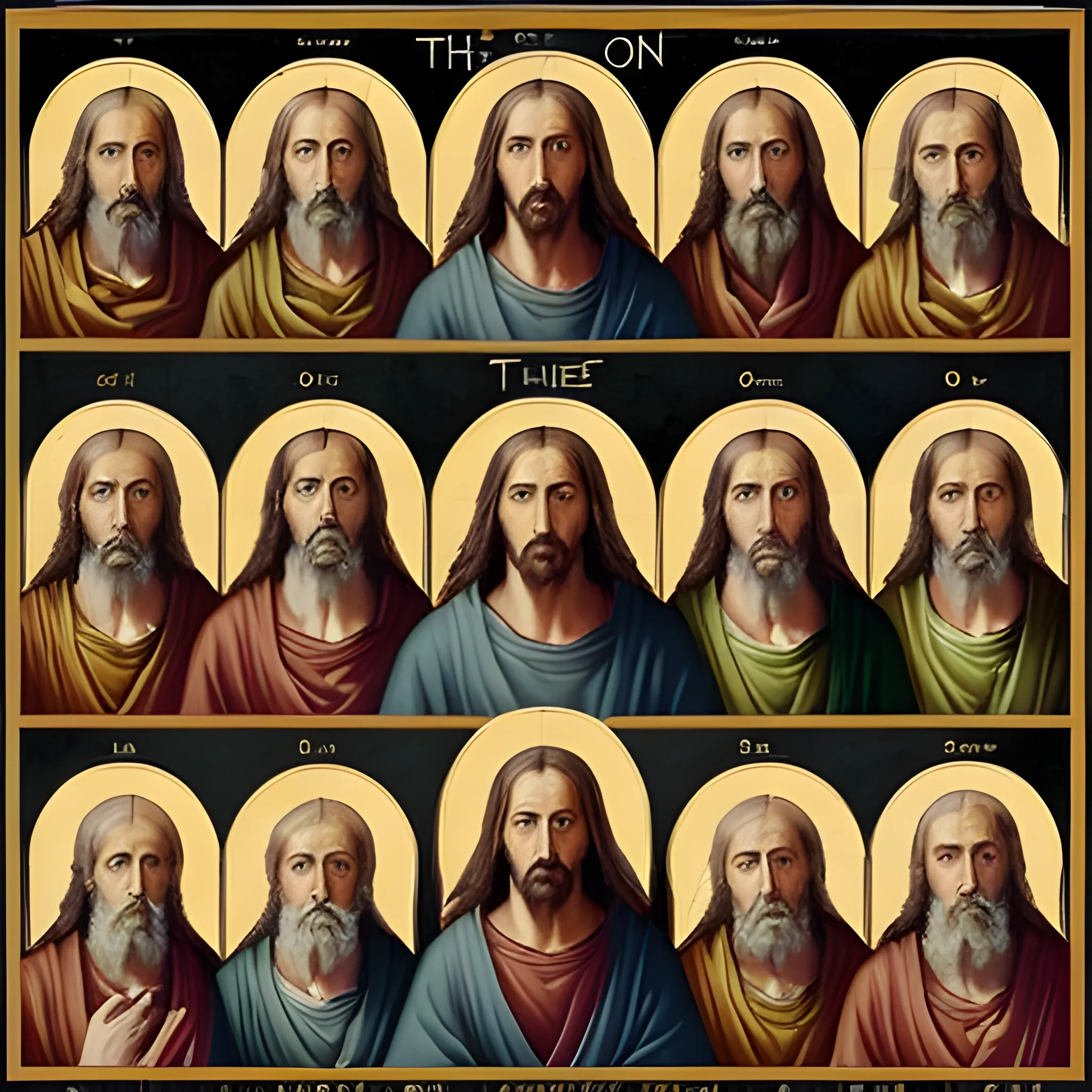 The 12 disciples of Christ