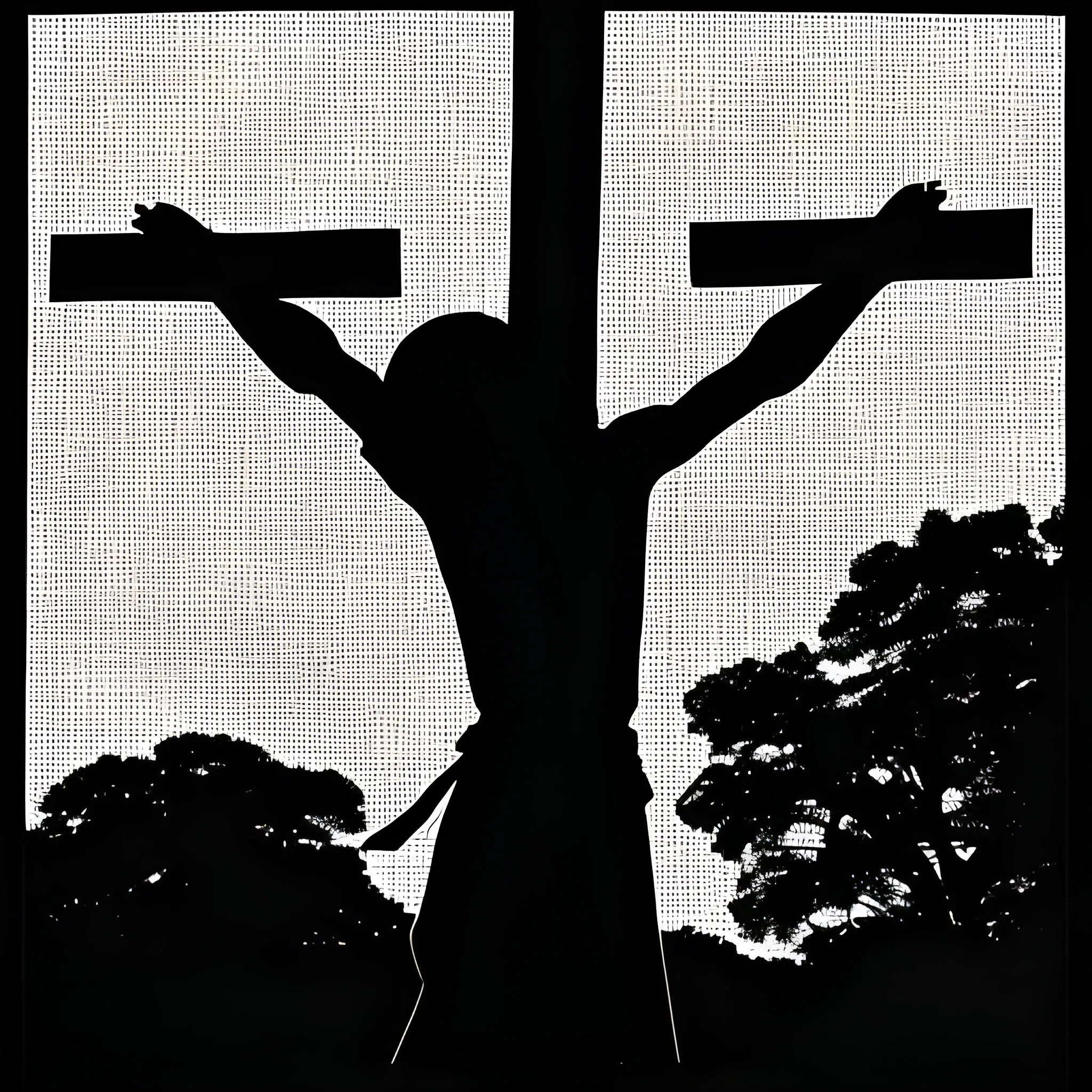 silhouette of the crucifix