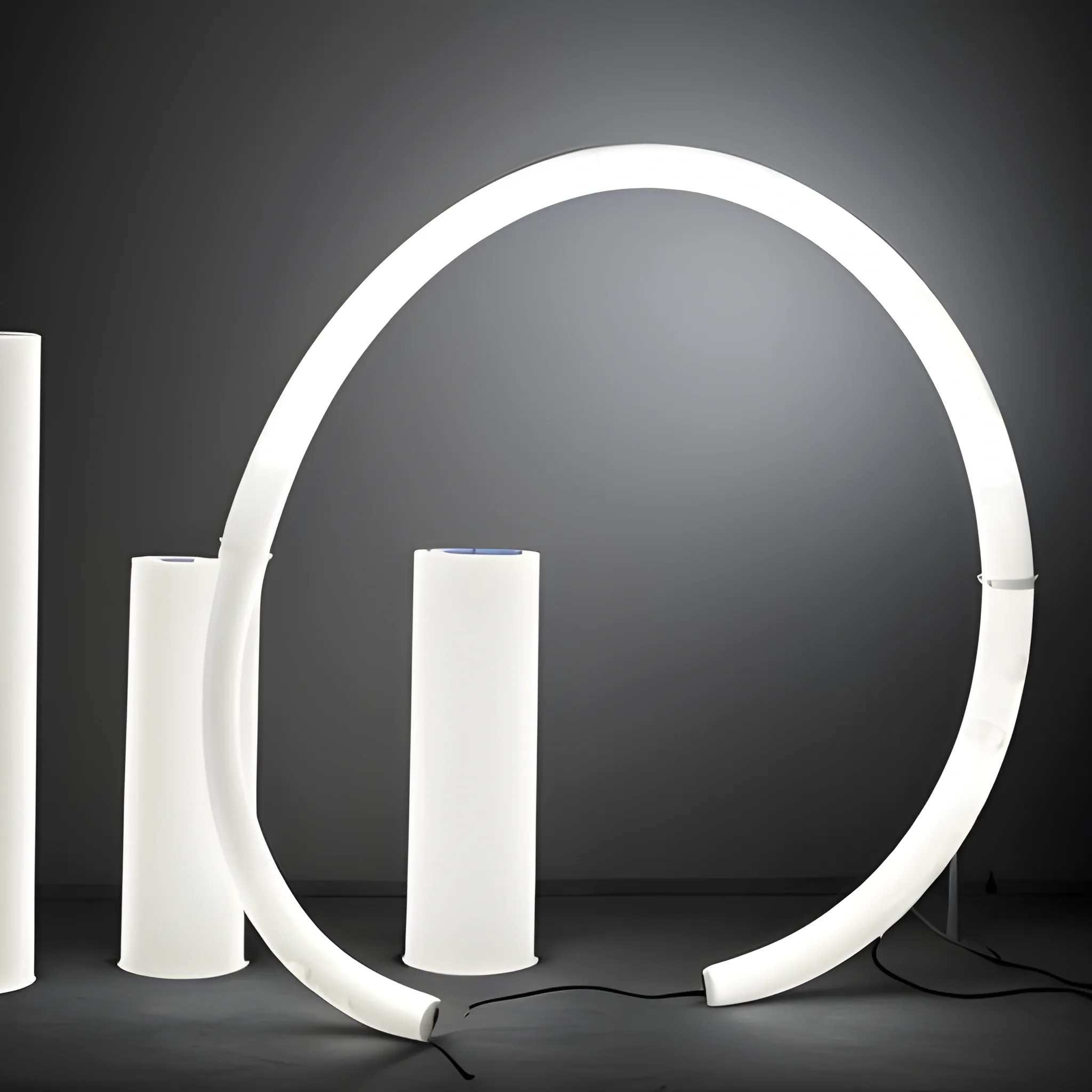 lighting design by cutting one piece of pvc pipes