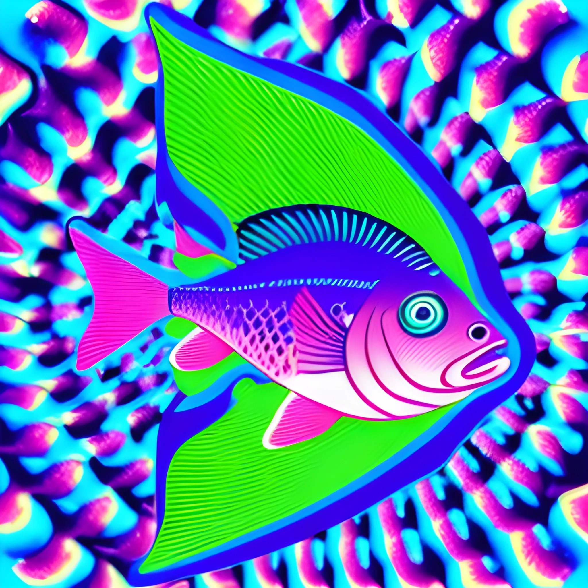 , Trippy fish logo