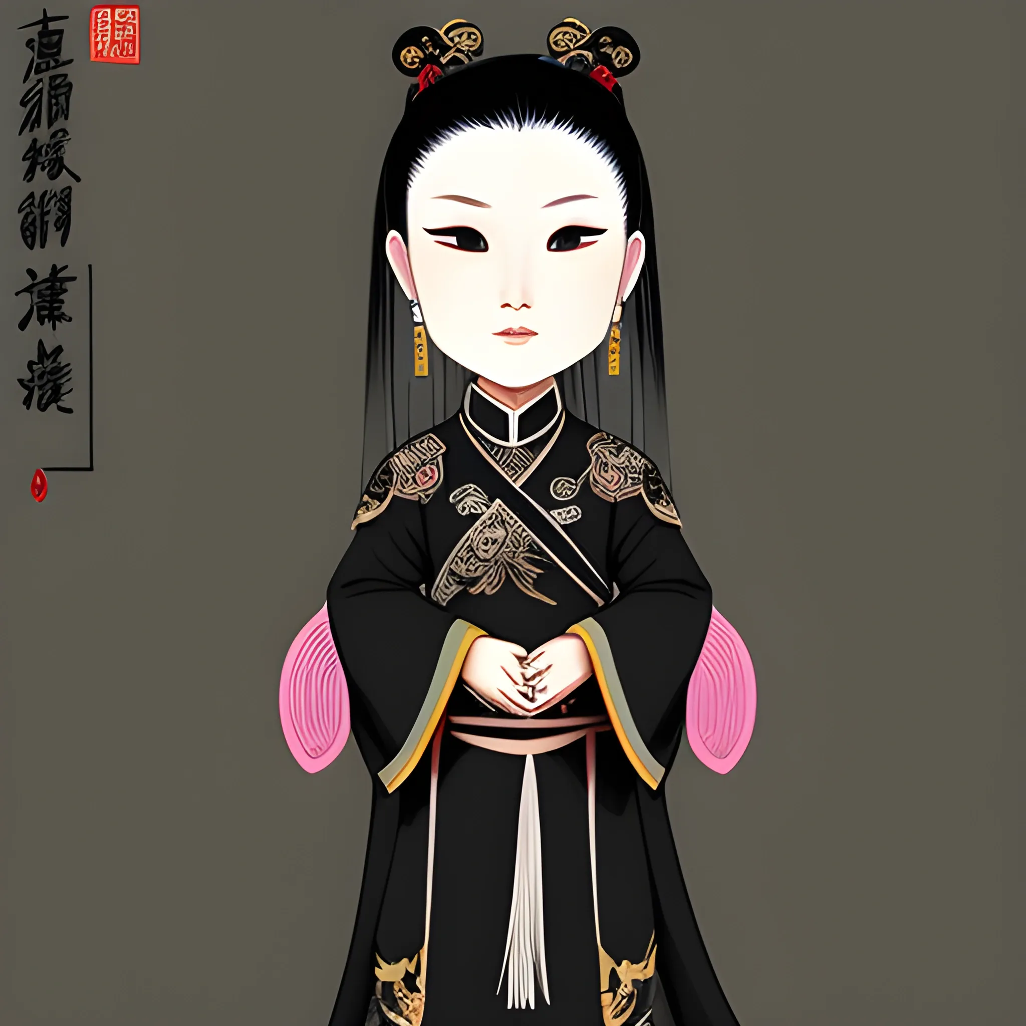 Qin Shihuang wears black clothes and rules the earth, Cartoon