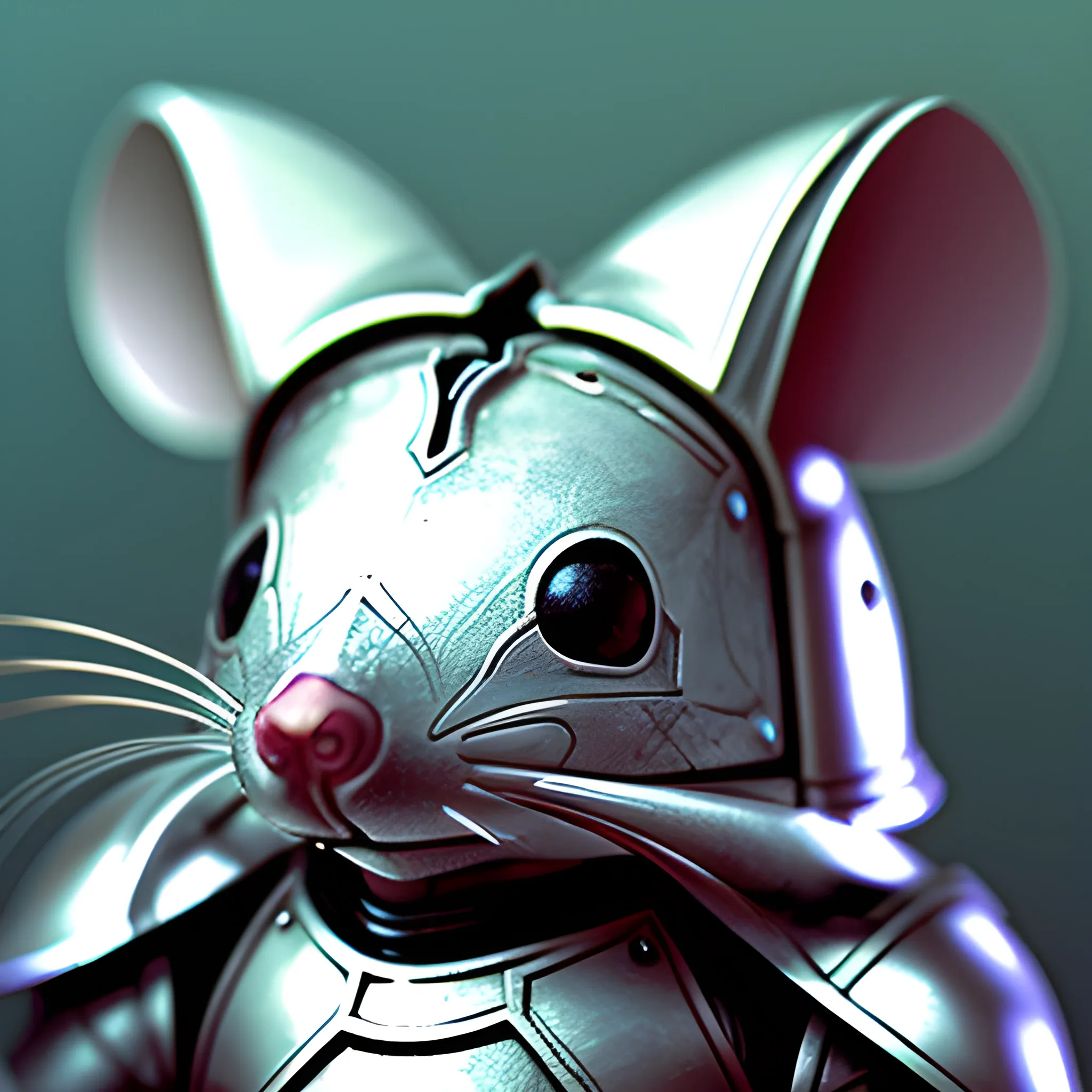 The mouse is wearing armor. Close ups, Trippy