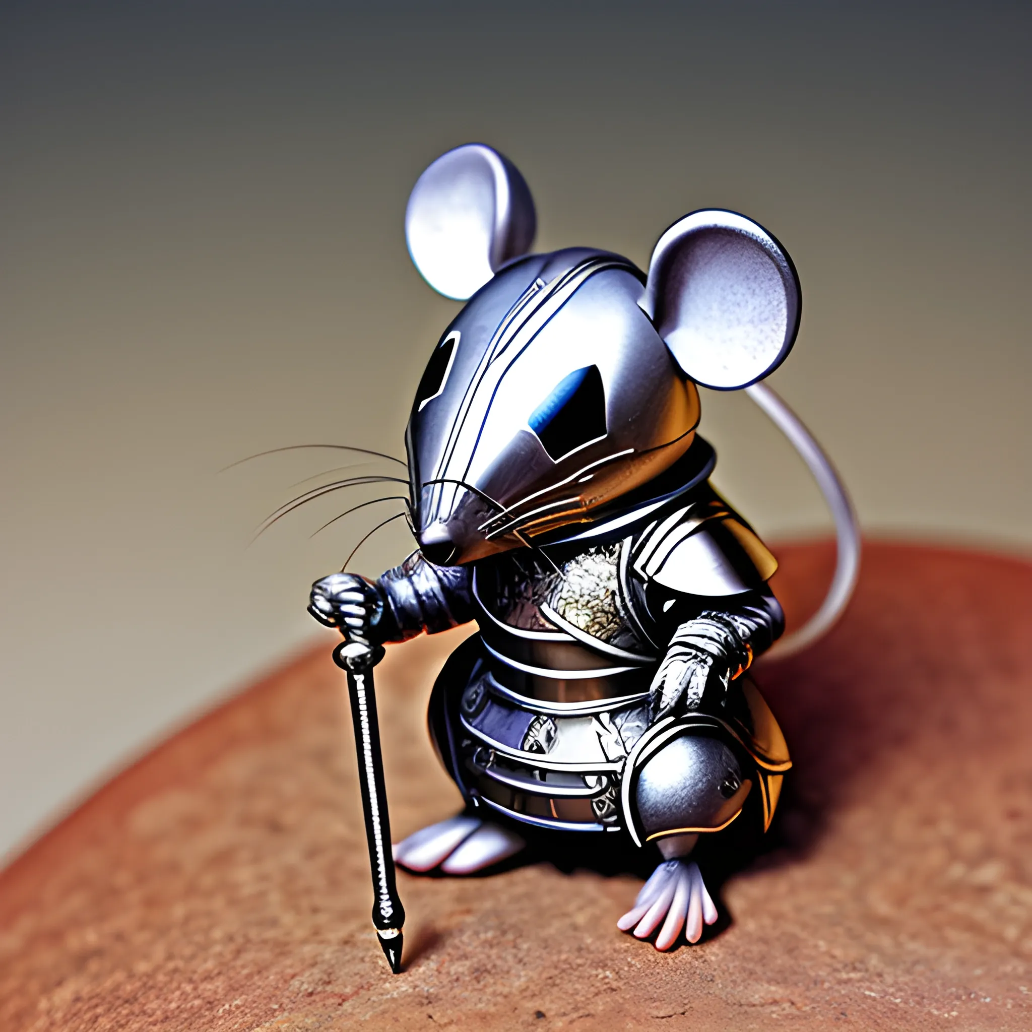 The mouse is wearing armor. Close ups, Trippy