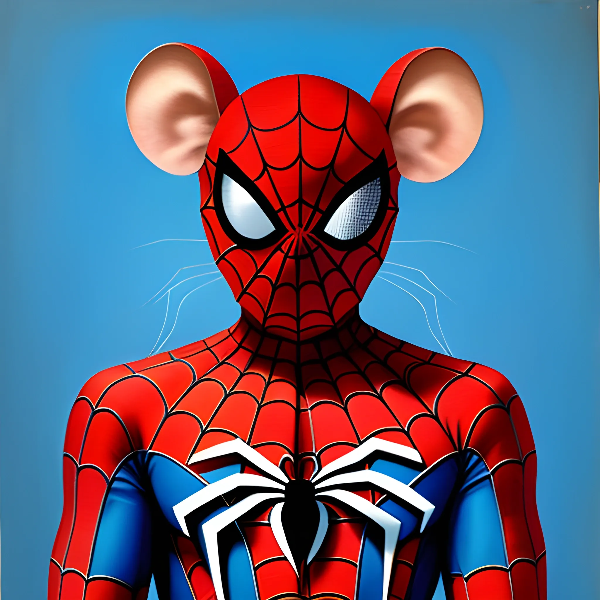 General Mouse Just like Spider Man Oil Painting, Trippy，