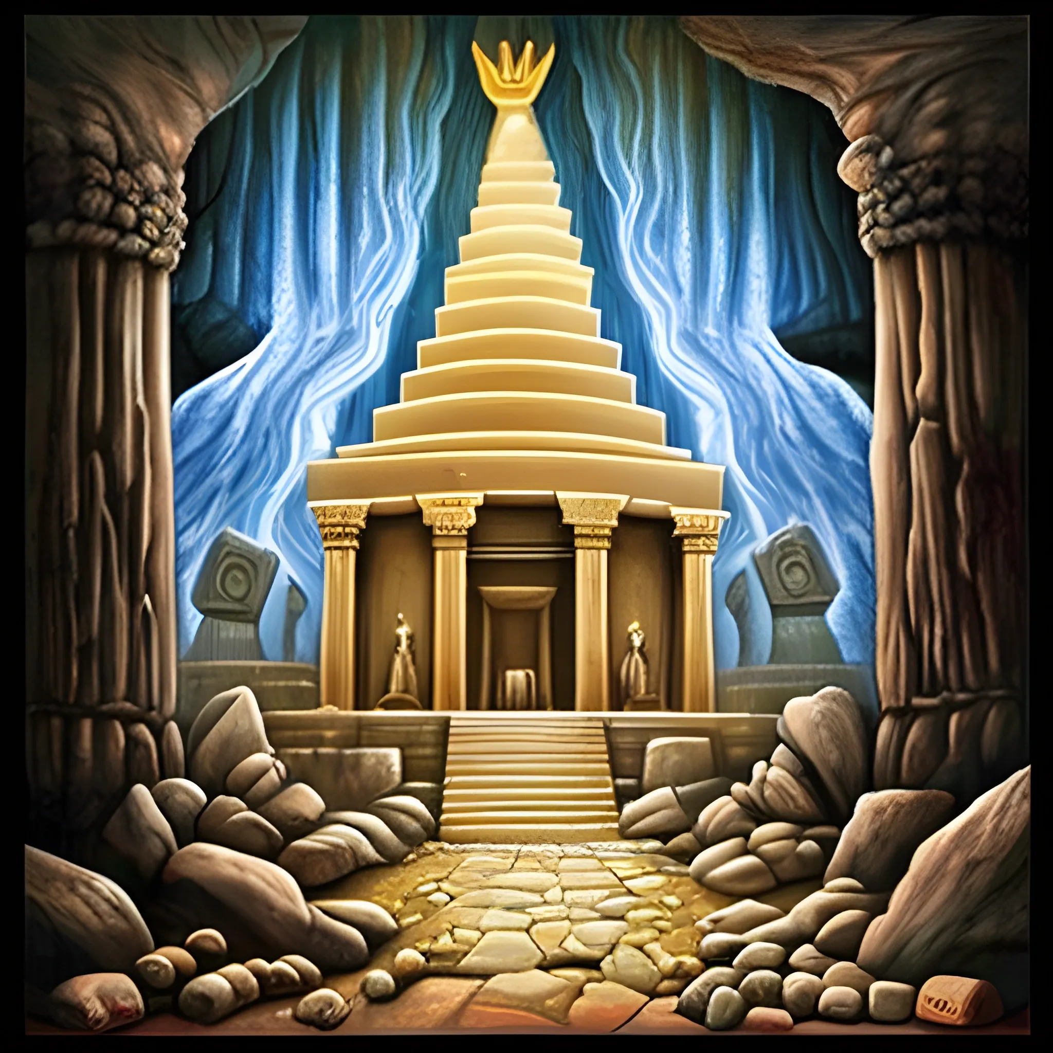 The Temple of the Mystery of the Cave Symbolic Painting