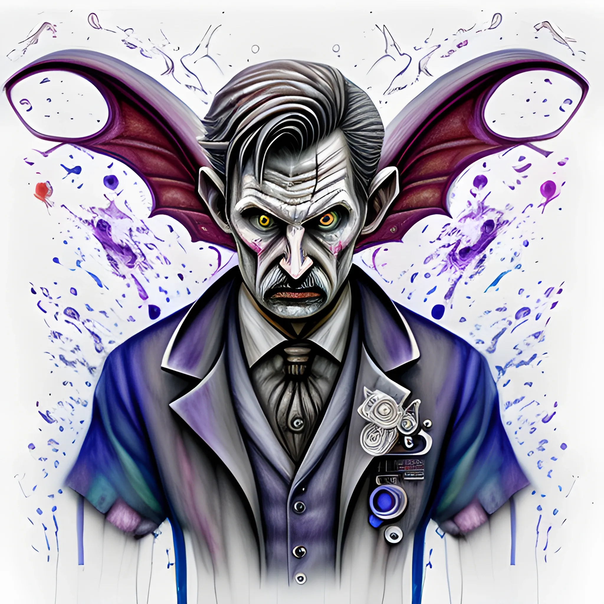  Trippy, 3D, Pencil Sketch, Cartoon, Water Color, Oil Painting demonic fantasy doctor