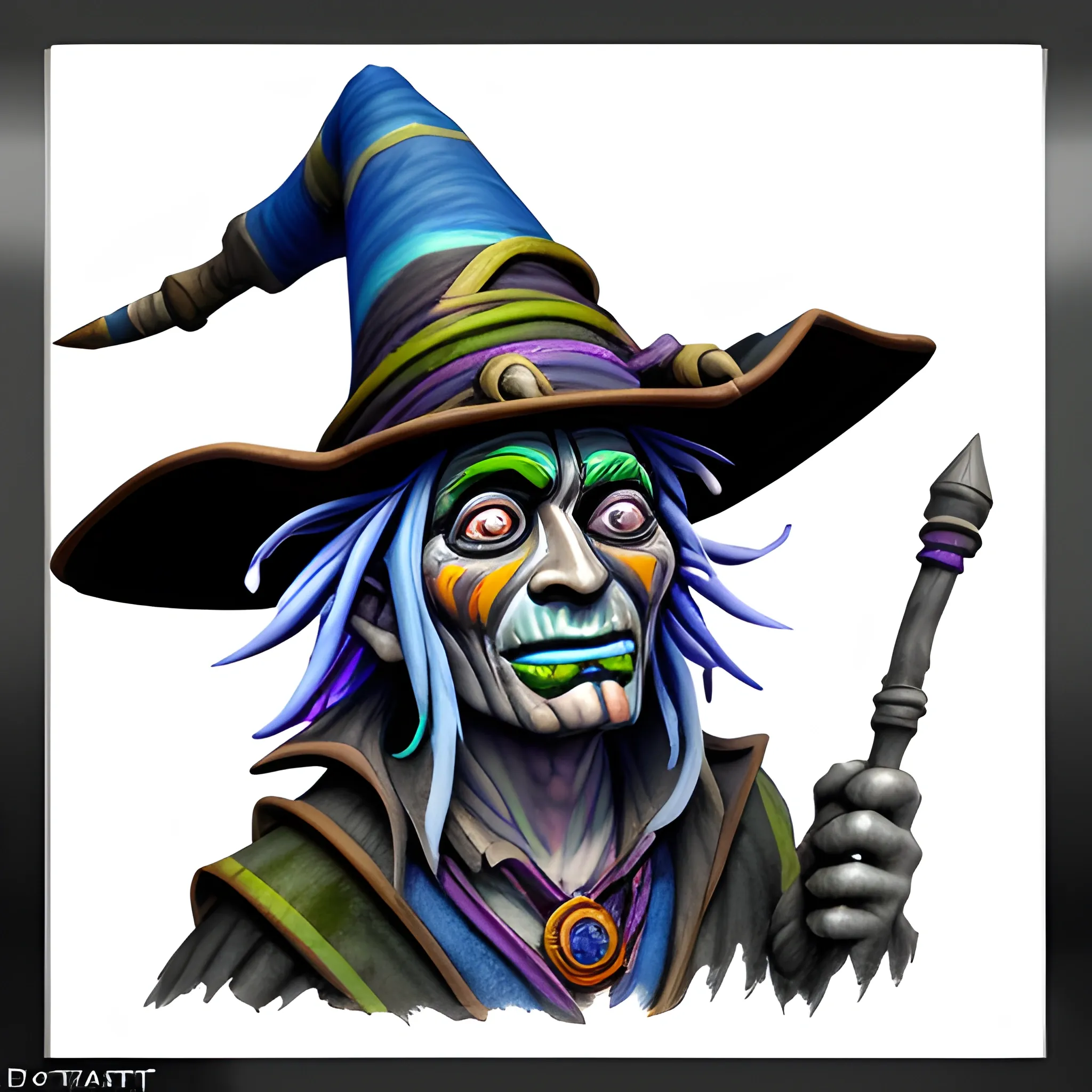  Trippy, 3D, Pencil Sketch, Cartoon, Water Color, Oil Painting witch doctor from the game dota 2