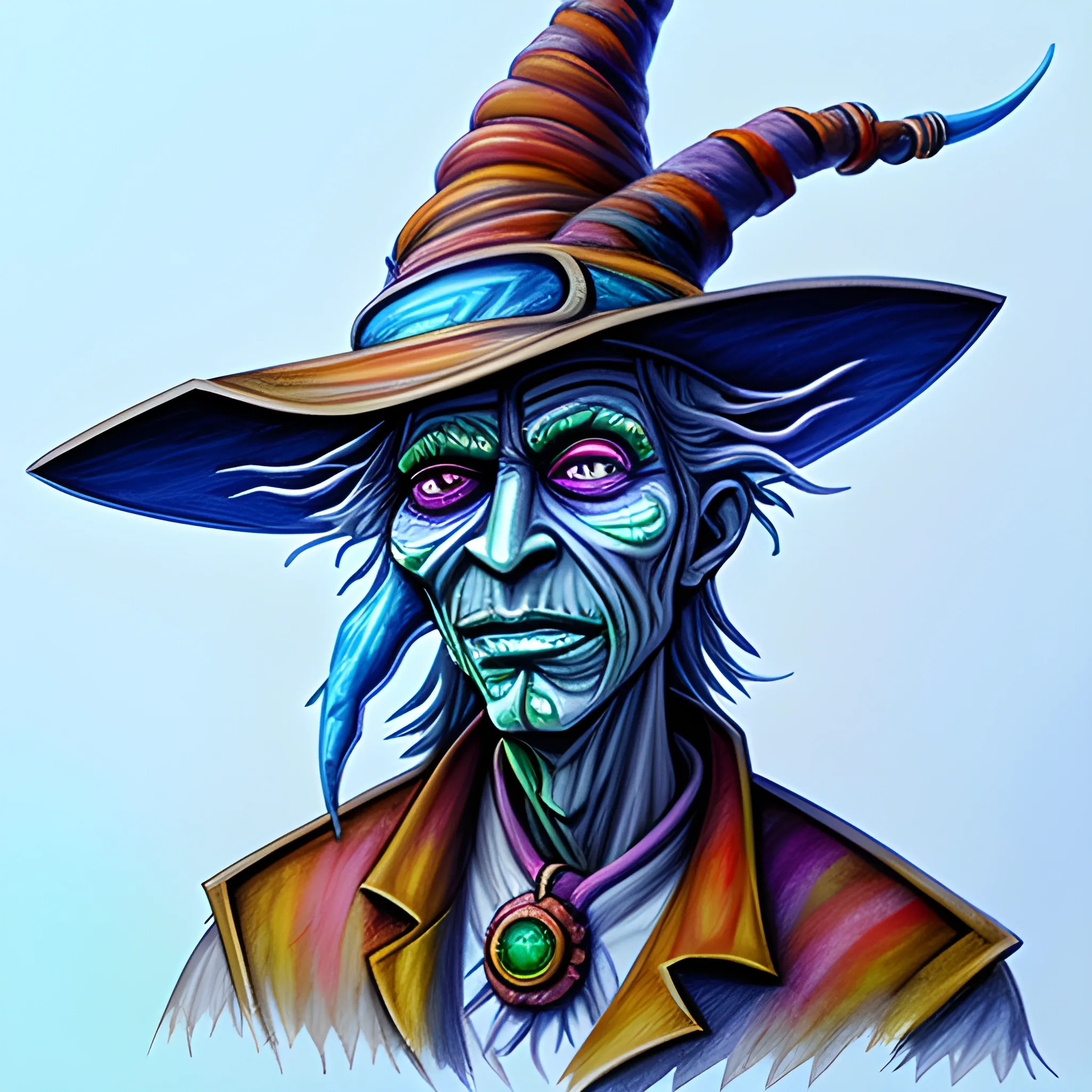  Trippy, 3D, Pencil Sketch, Cartoon, Water Color, Oil Painting witch doctor from the game dota 2