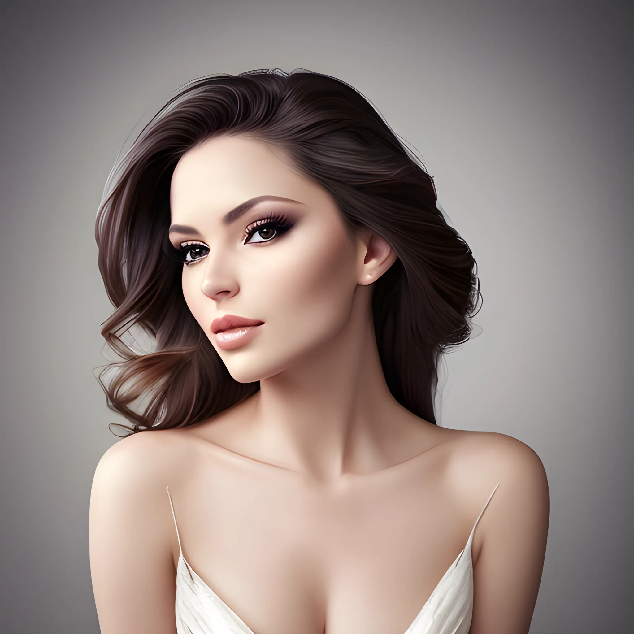 Portrait of beautiful woman, sexy and elegant, professional photography