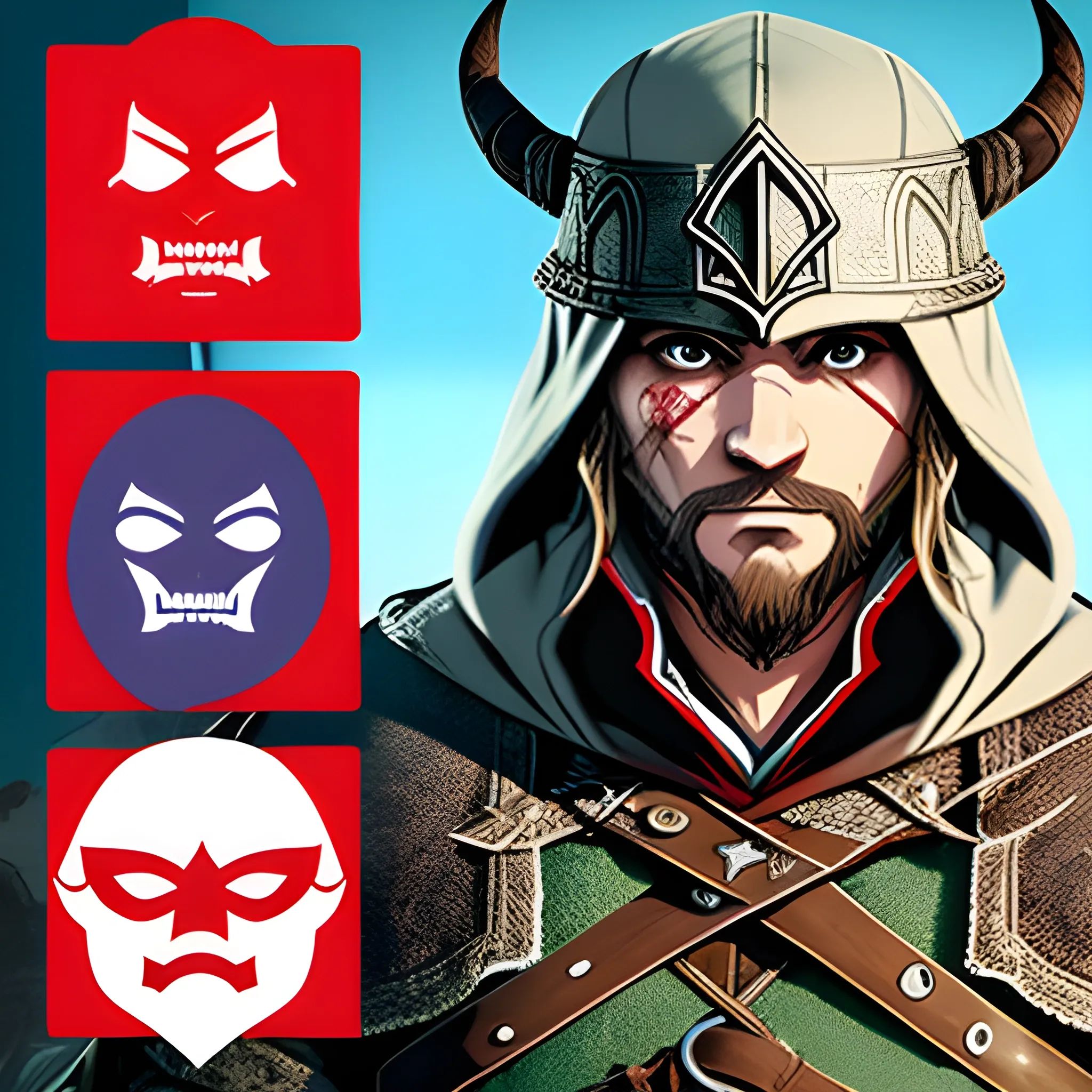 viking assassins creed vtuber anime face