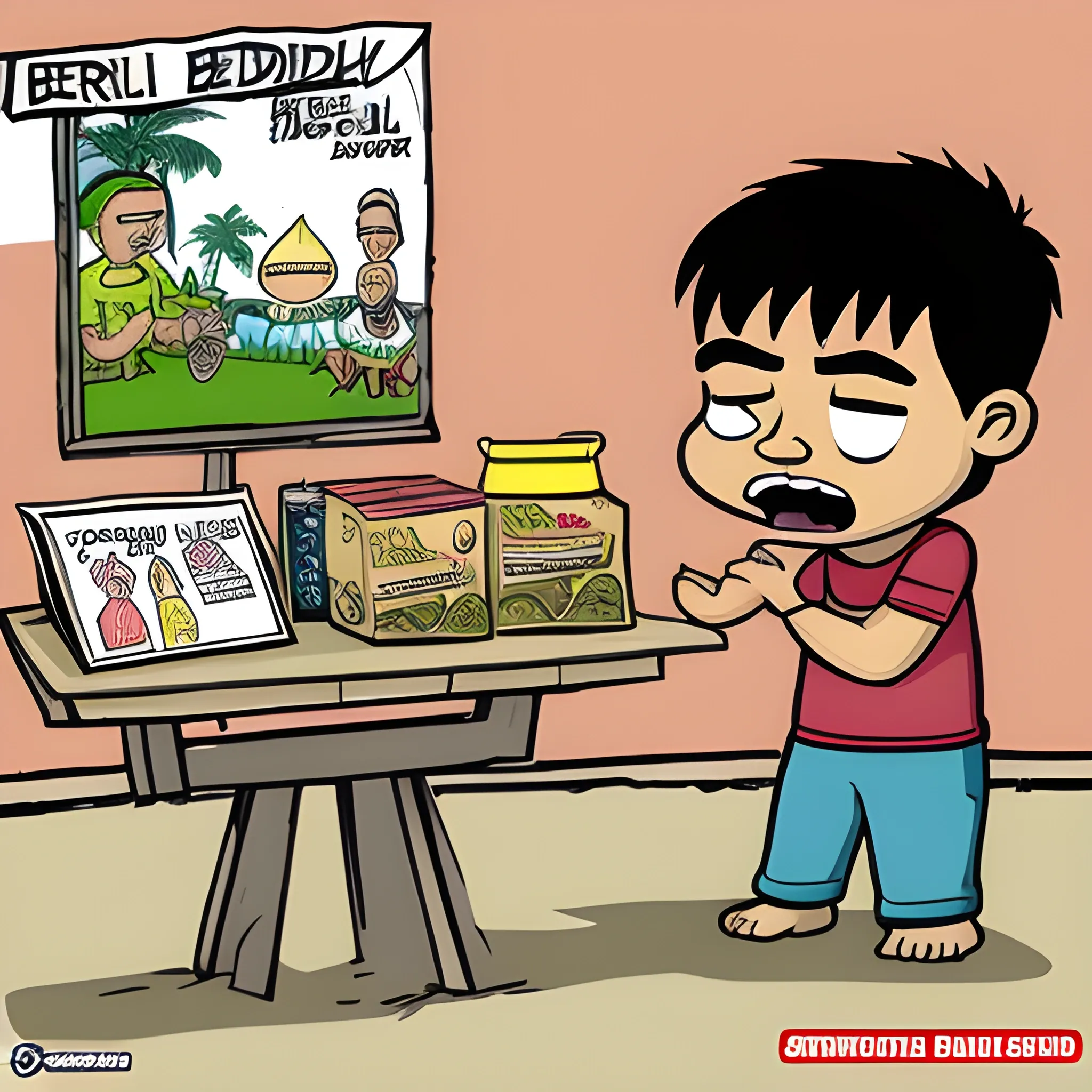 Kontol berdiri, Cartoon