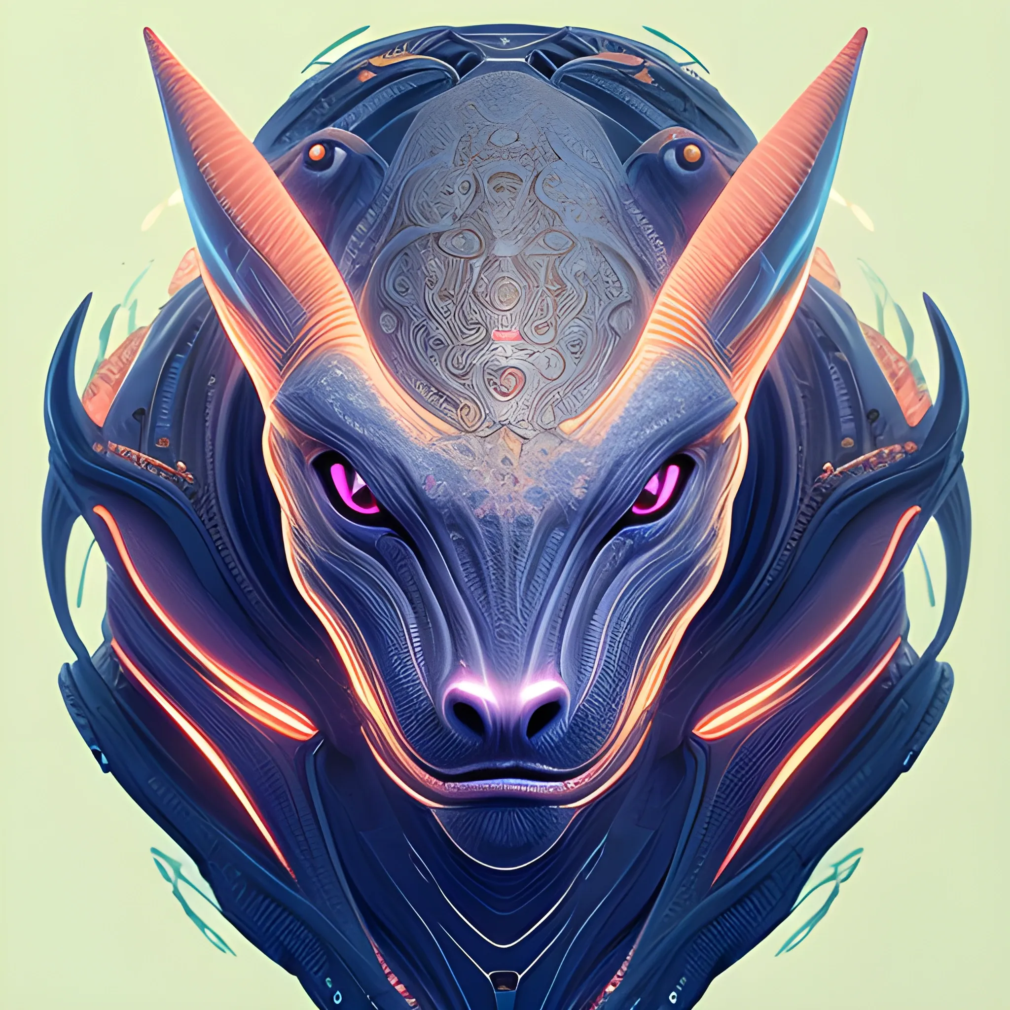 A detailed and intricate digital art piece in a cinematic style, this ultra high resolution portrait of a powerful alien beast is a true masterpiece. The beautiful lighting and playful design make it a trend-setter on ArtStation. A true award-winning work.