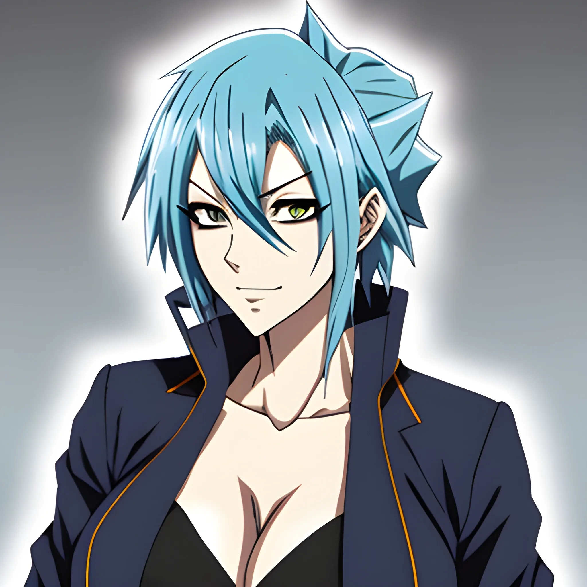 Mha anime girl with blue hair