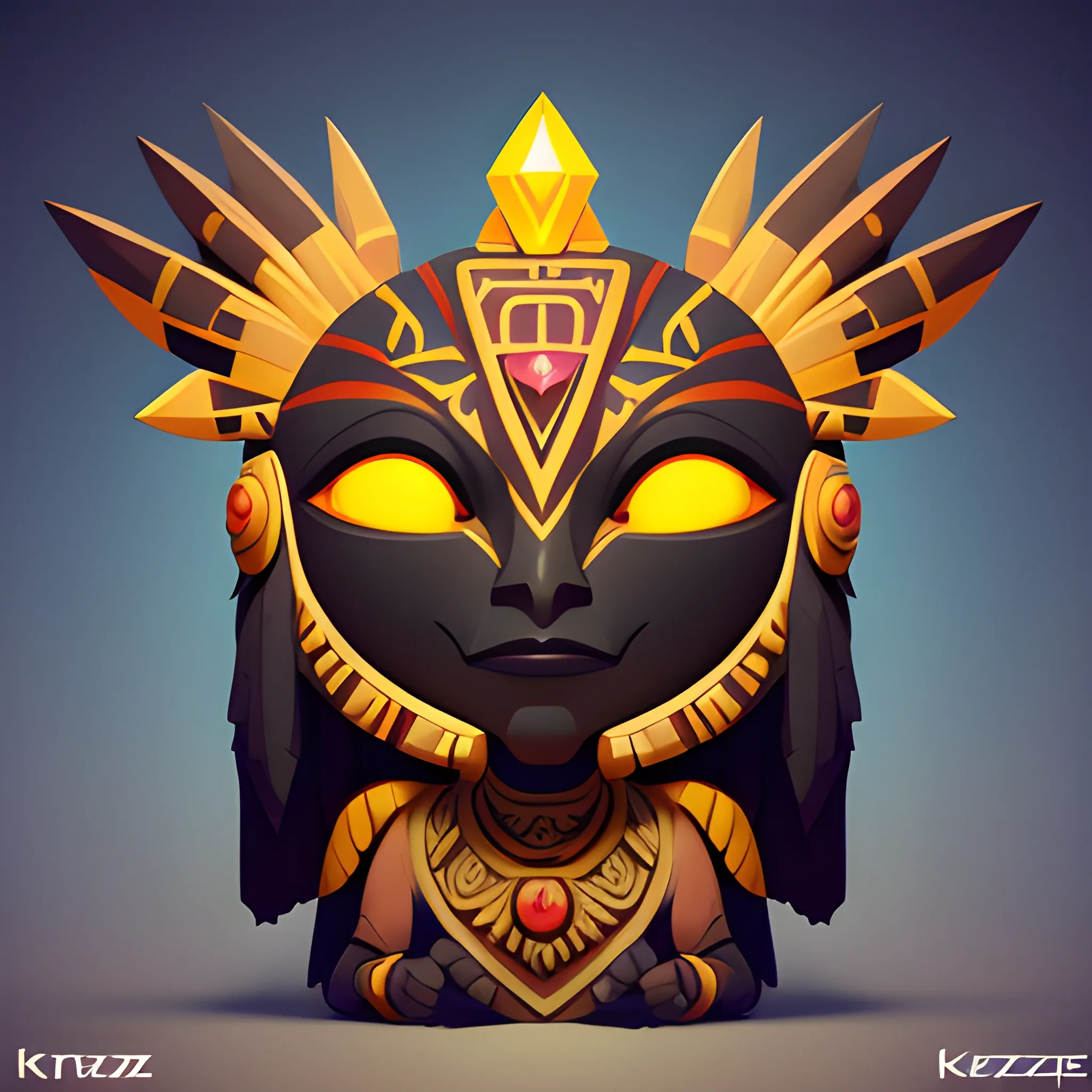 totem animal totem aztek greeble tribal style heartstone ornate fantasy dofus by Krzysztof Maziarz fanart artstation afrika mask color radiating a glowing aura Lois van baarle
seed: 1371731584 | scale: 8.2 | steps: 58, 3D