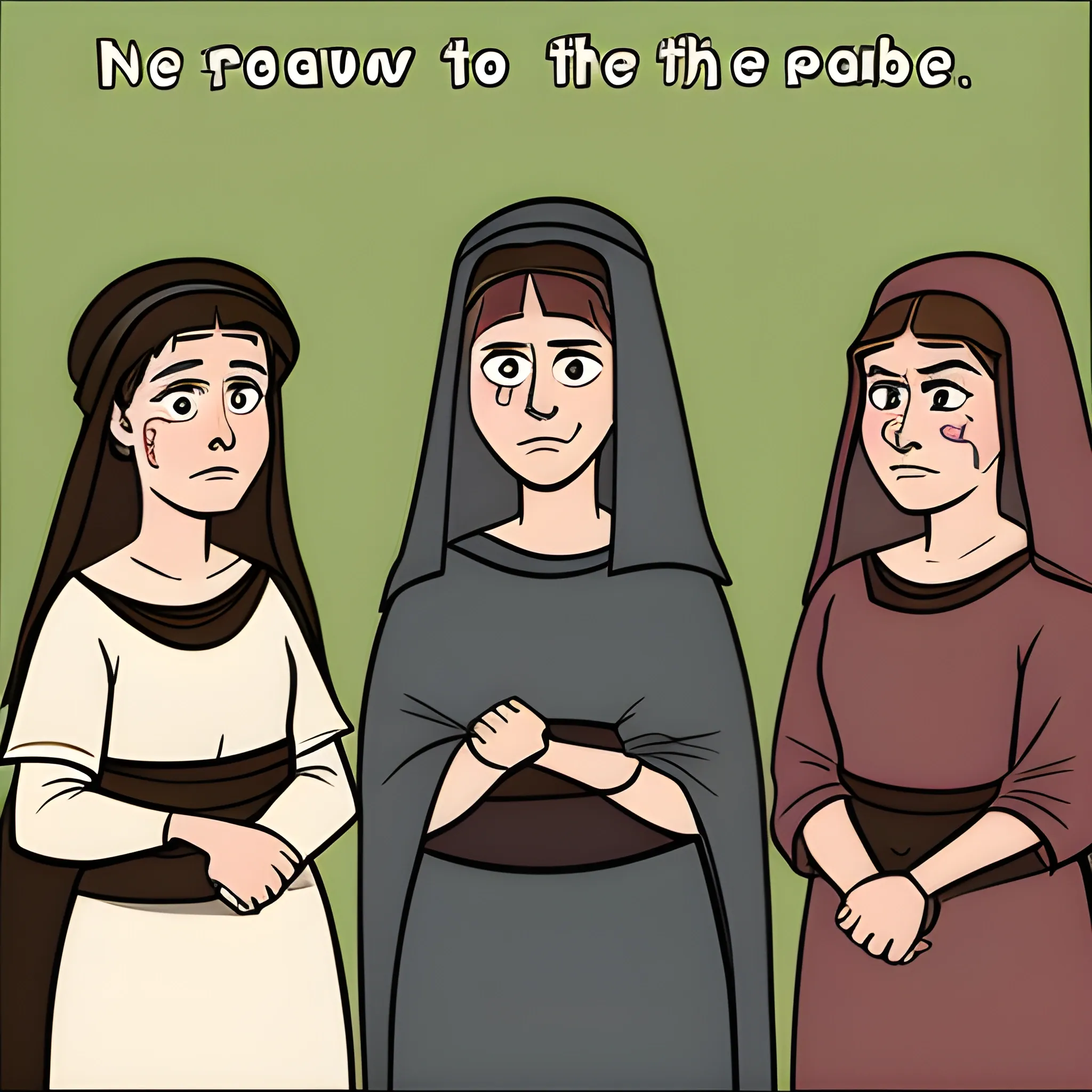  Draw eSTHER, RUTH AND RACHEL FROM THE BIBLE, Cartoon