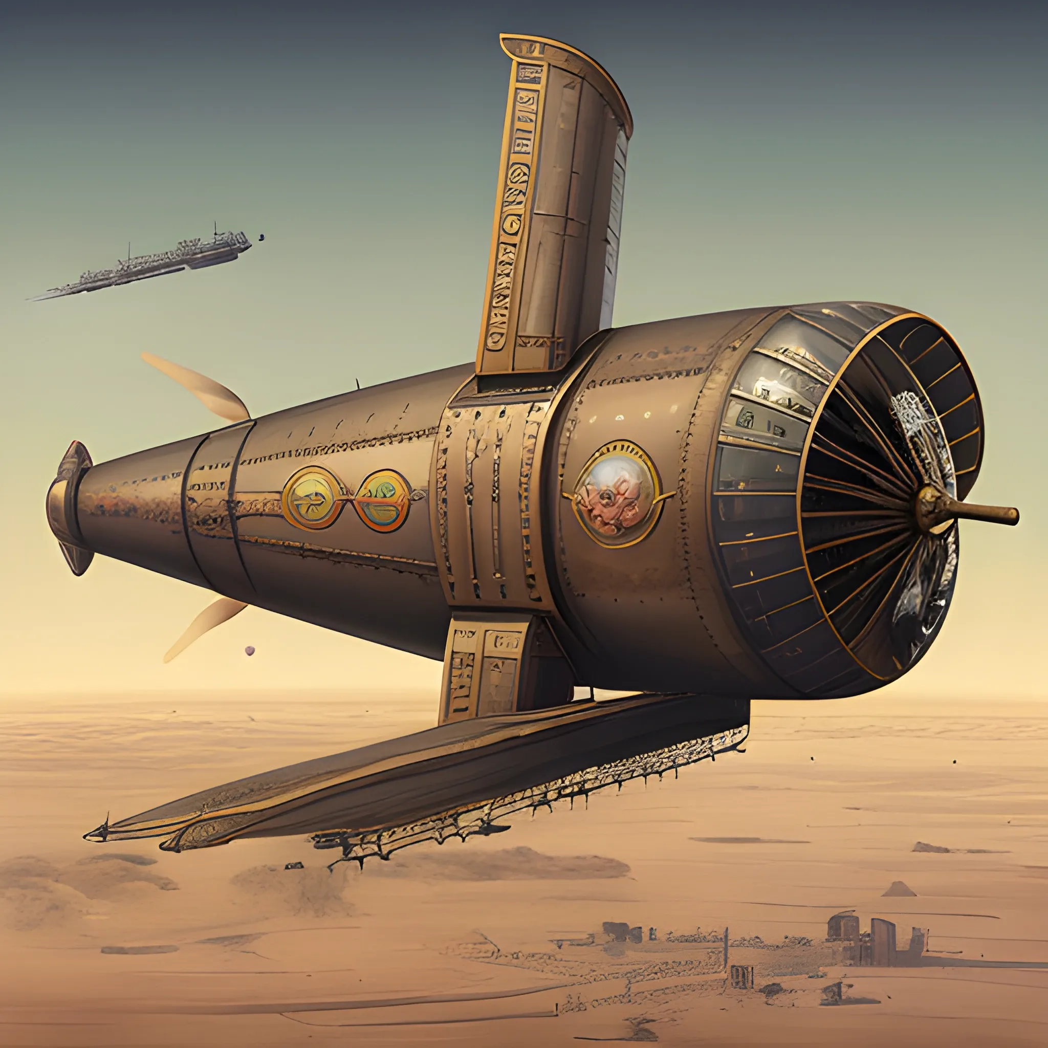 Steam punk airships, flying German imperial flags, bombing a Victorian city on Mars