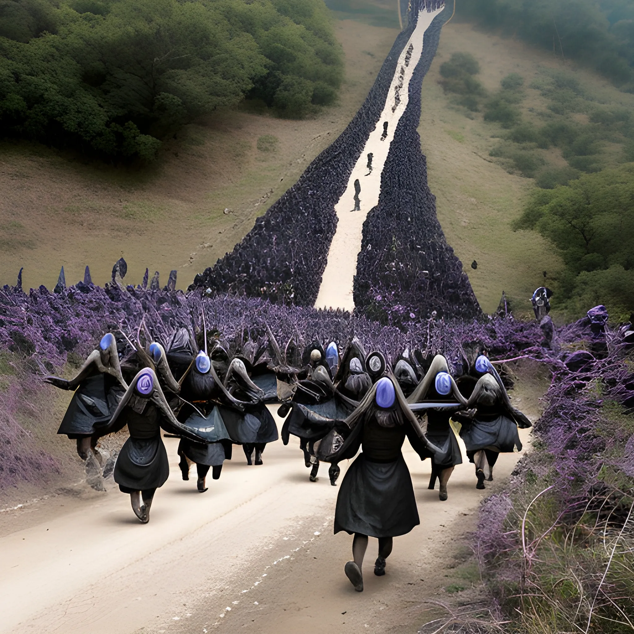 Army of witches running up hill - Arthub.ai