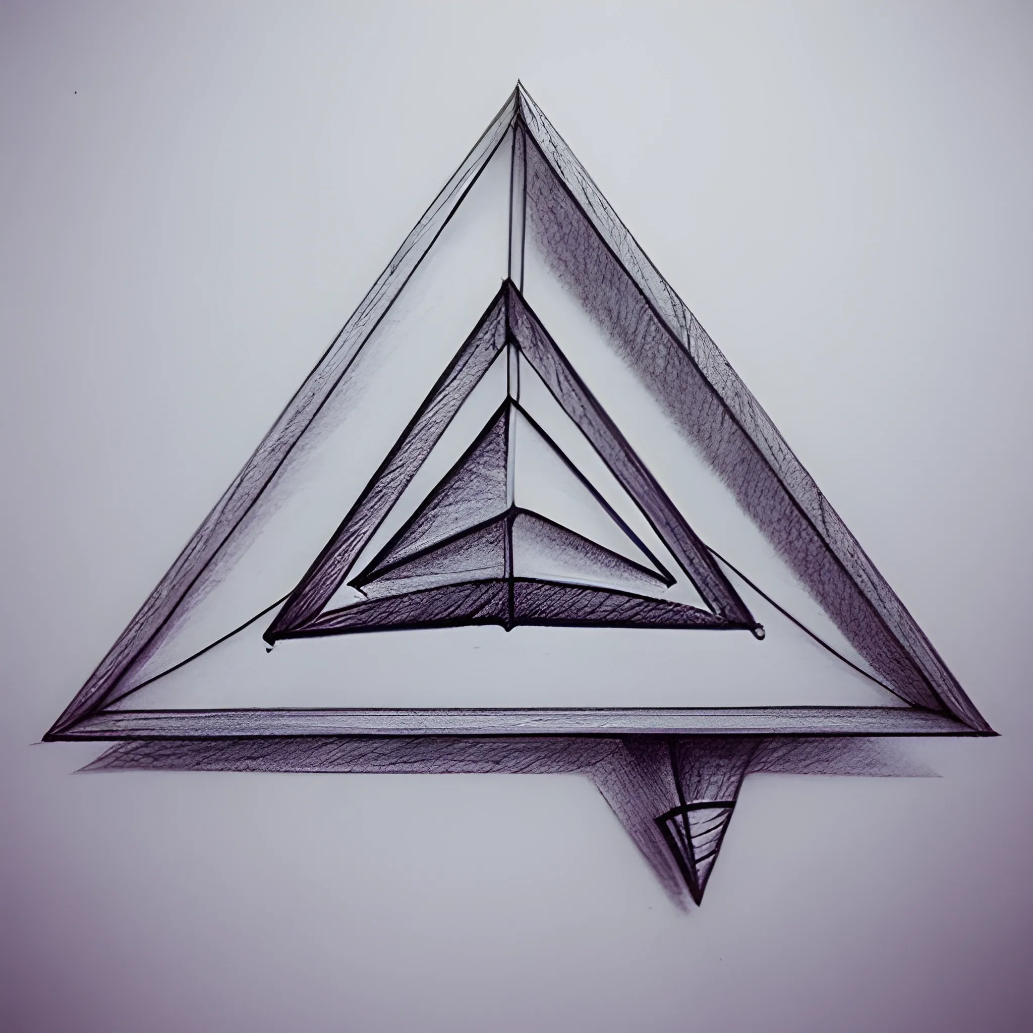 stylish triangle, Pencil Sketch, 3D