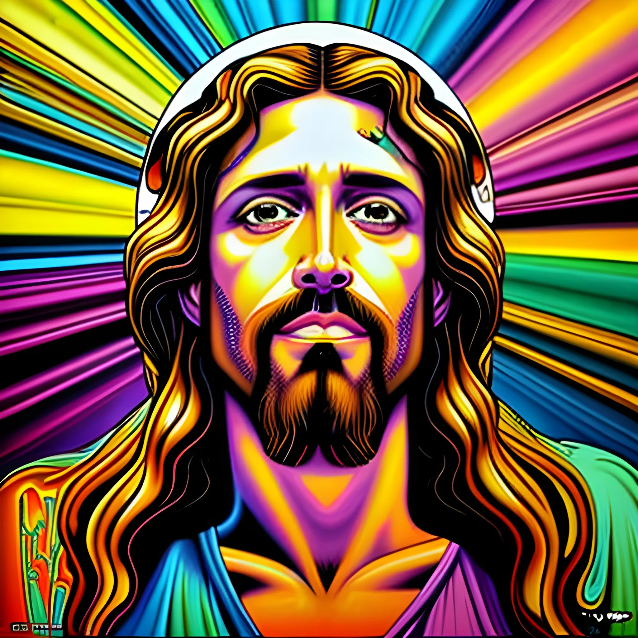 Jesus in the style of Mear One
, Trippy
